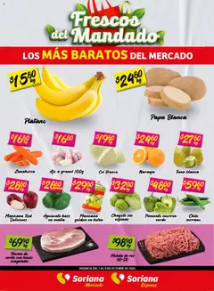 Vista previa de Soriana - Frescos del Mandado Mercado Saltillo, nuevo folleto de la tienda, válido en México a partir del 07.10.2025