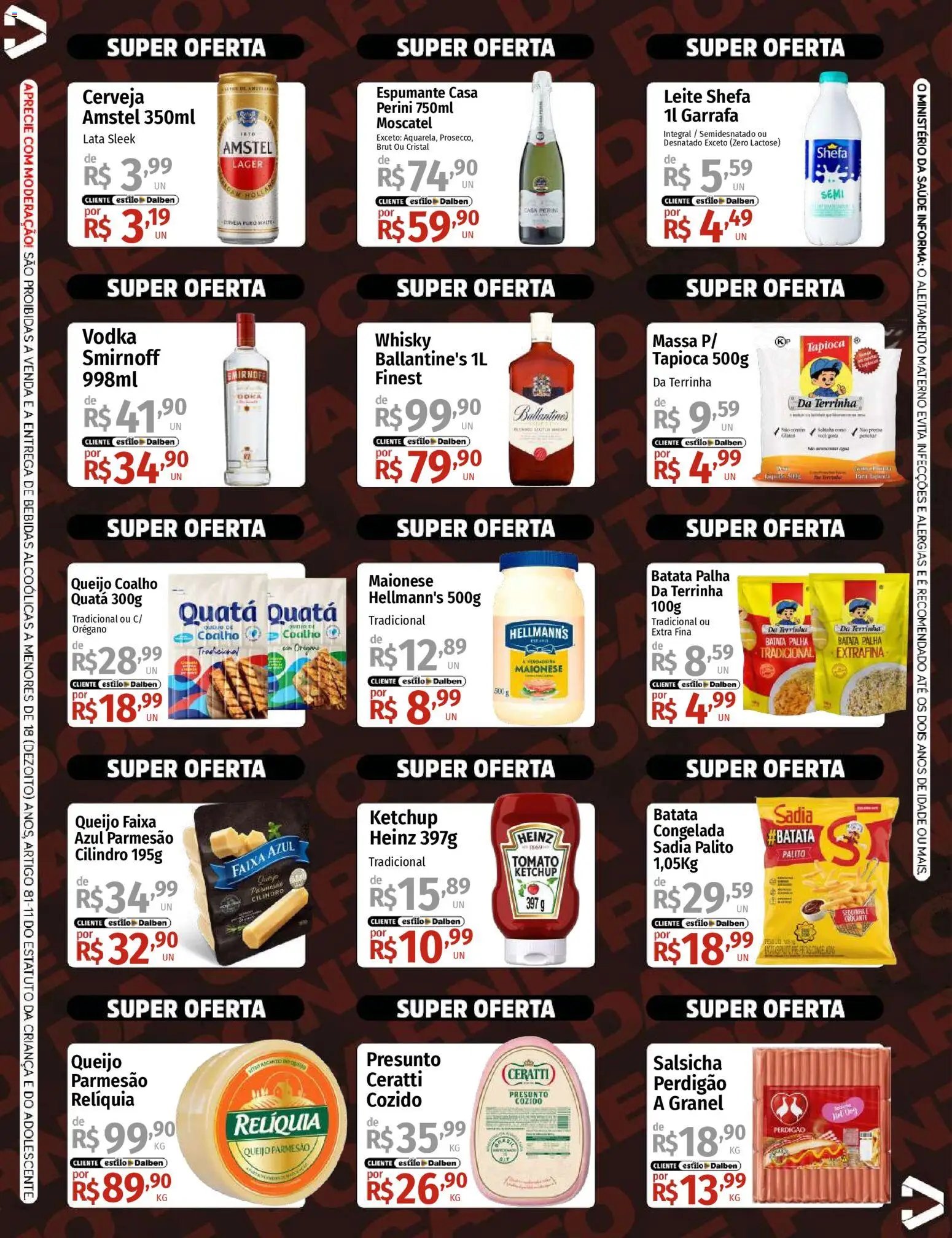 Supermercado Dalben Folheto - válido de 26.11.2025 | Página: 2 | Produtos: Queijo, Vodka, Batata palha, Batata