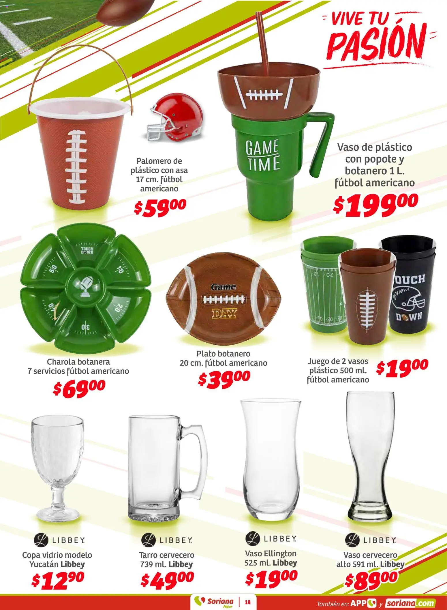 Nuevas ofertas de Soriana válidas en toda la República Mexicana desde el 30.01.2026. ¡Encuentra las mejores ofertas en Soriana - Preciazazaso Híper: Frontera BCN, Son! | Página: 18 | Productos: Juego, Vasos