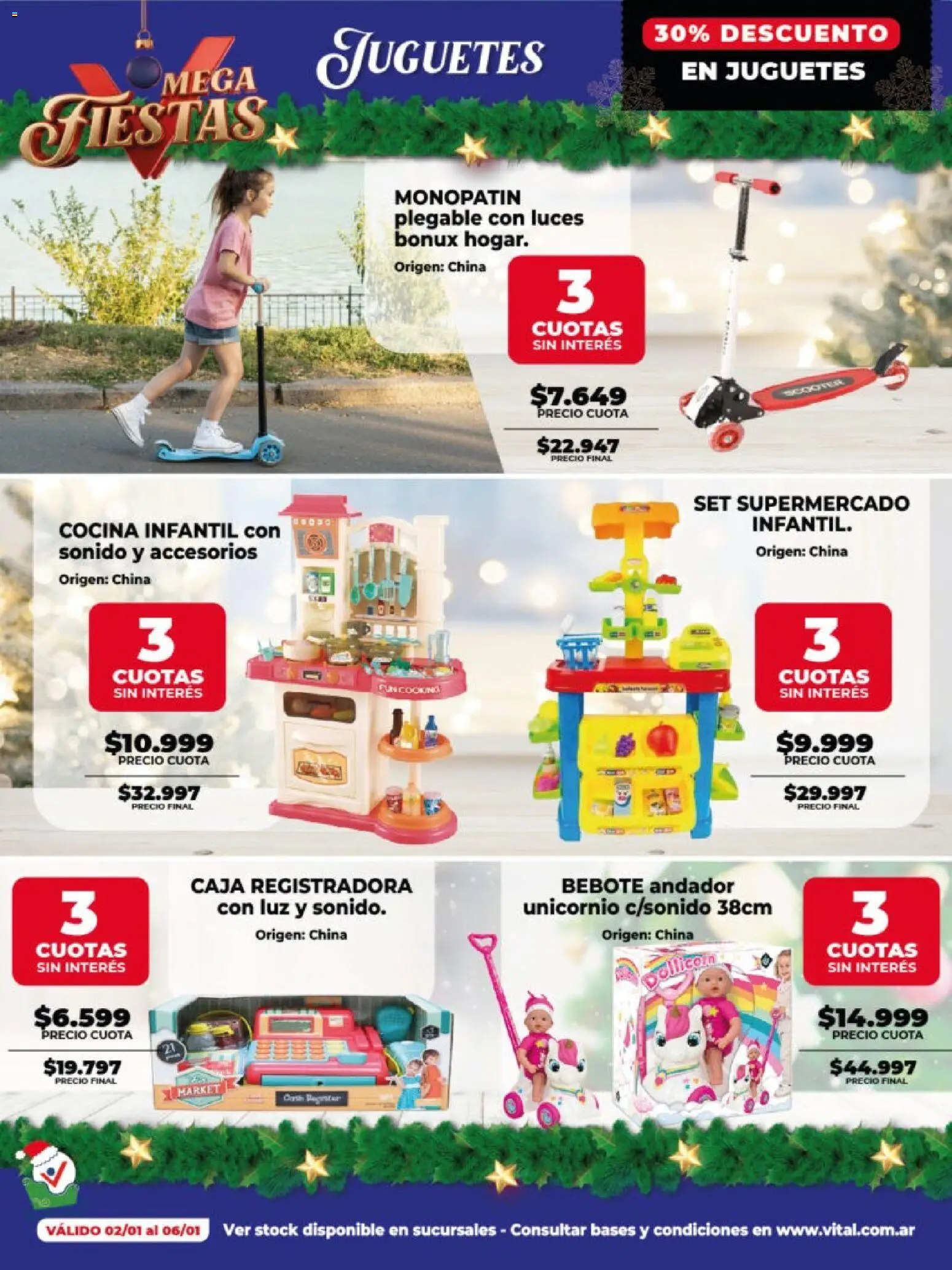 Vital - Especial Reyes Magos │ válido desde el 02.01.2026 | Página: 3 | Productos: Monopatin, Cocina, Caja, Andador