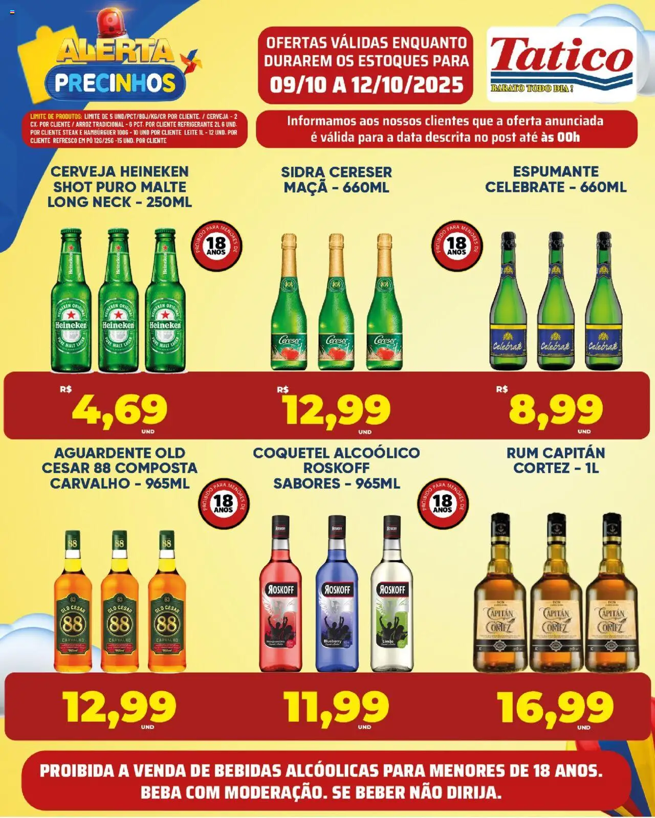 Tatico Folheto - válido de 10.10.2025 | Página: 34 | Produtos: Cerveja, Arroz, Refrigerante, Rum