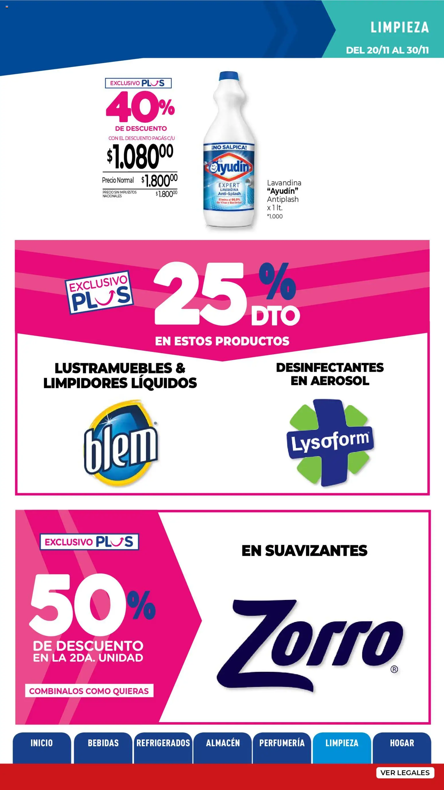 La Anonima catálogo │ válido desde el 20.11.2025 | Página: 30 | Productos: Lustramuebles, Lavandina