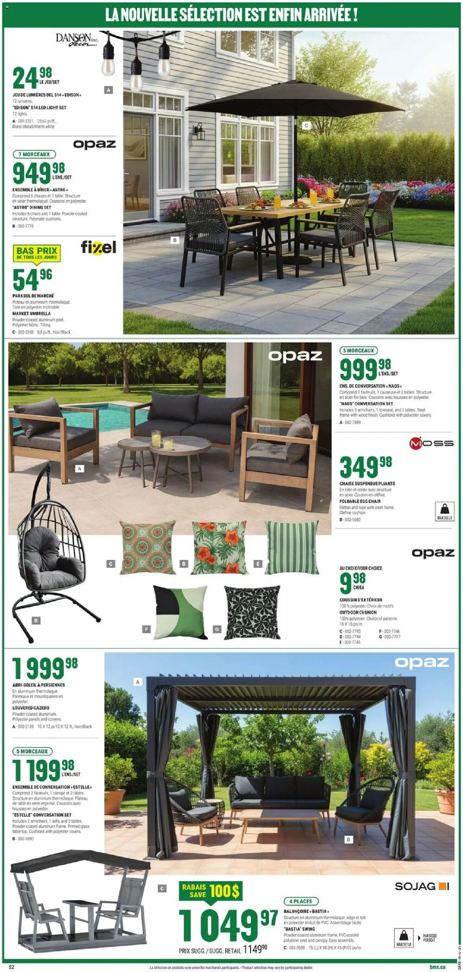 BMR flyer valid from 16.04.2026 | Page: 5 | Products: Umbrella, Powder, Table, Chair