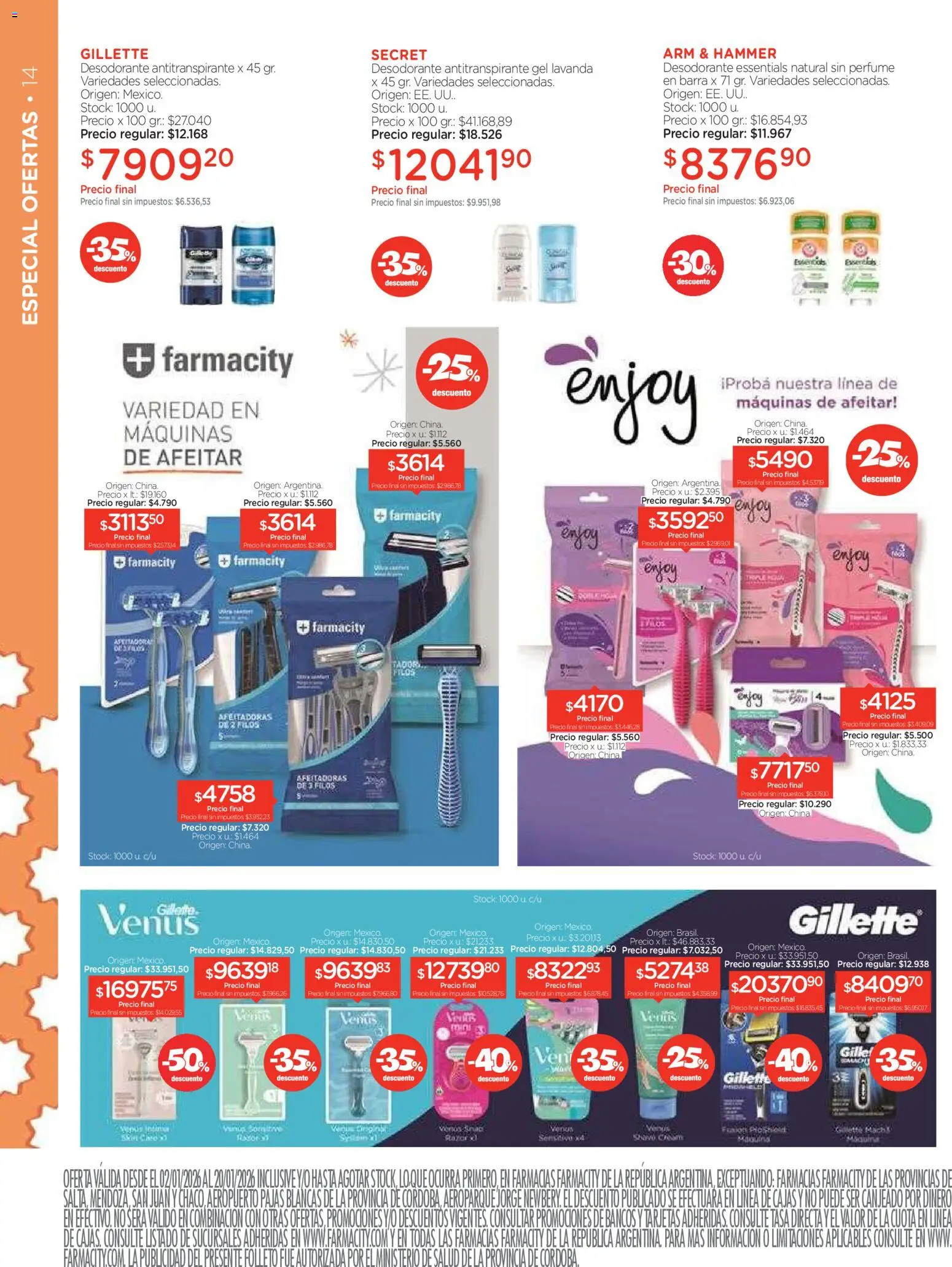 Farmacity catálogo │ válido desde el 02.01.2026 | Página: 14 | Productos: Perfume, Desodorante, Antitranspirante