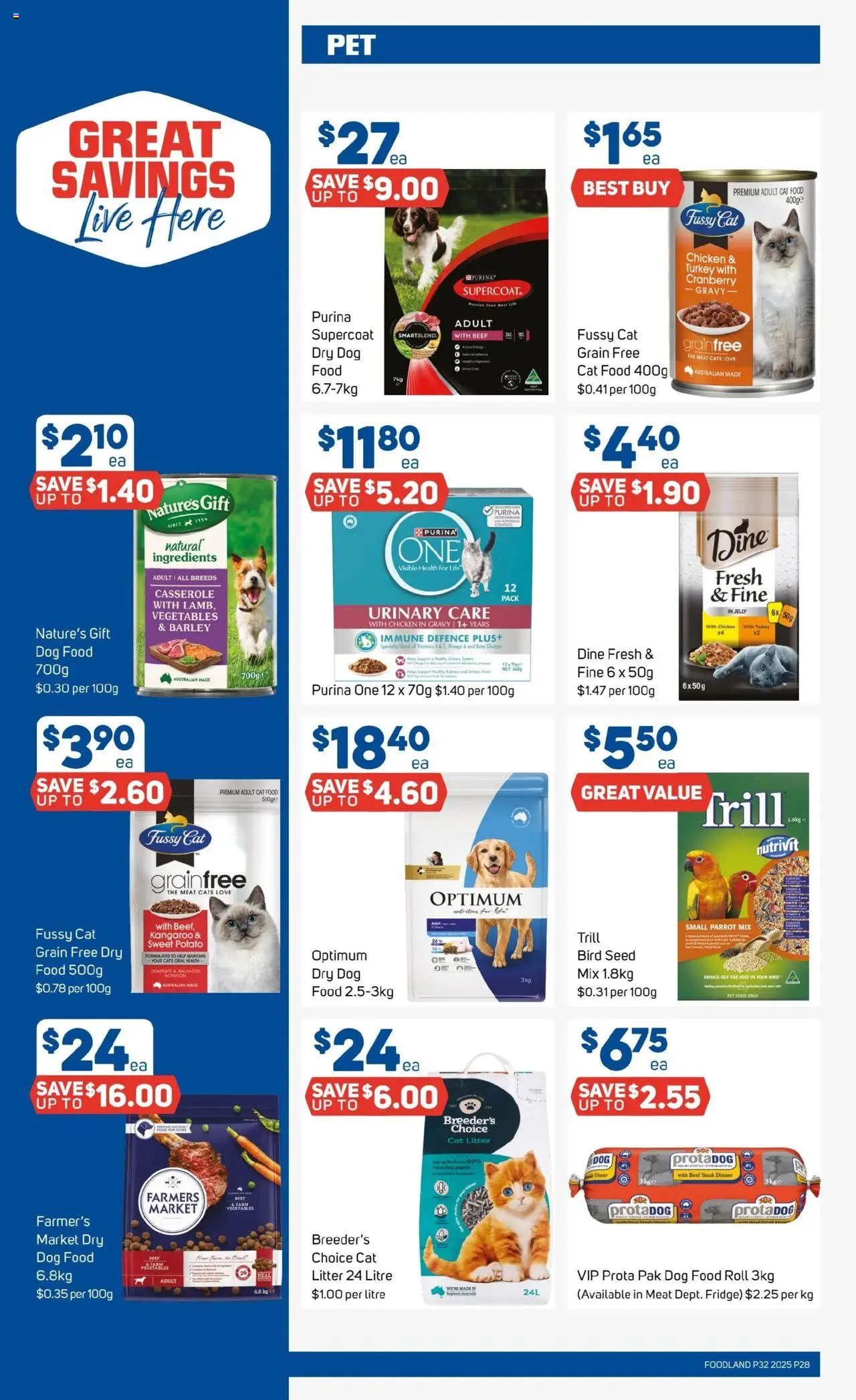 Foodland catalogue - valid from 06.08.2025 | Page: 28 | Products: Beef, Dog food, Vegetables, Turkey