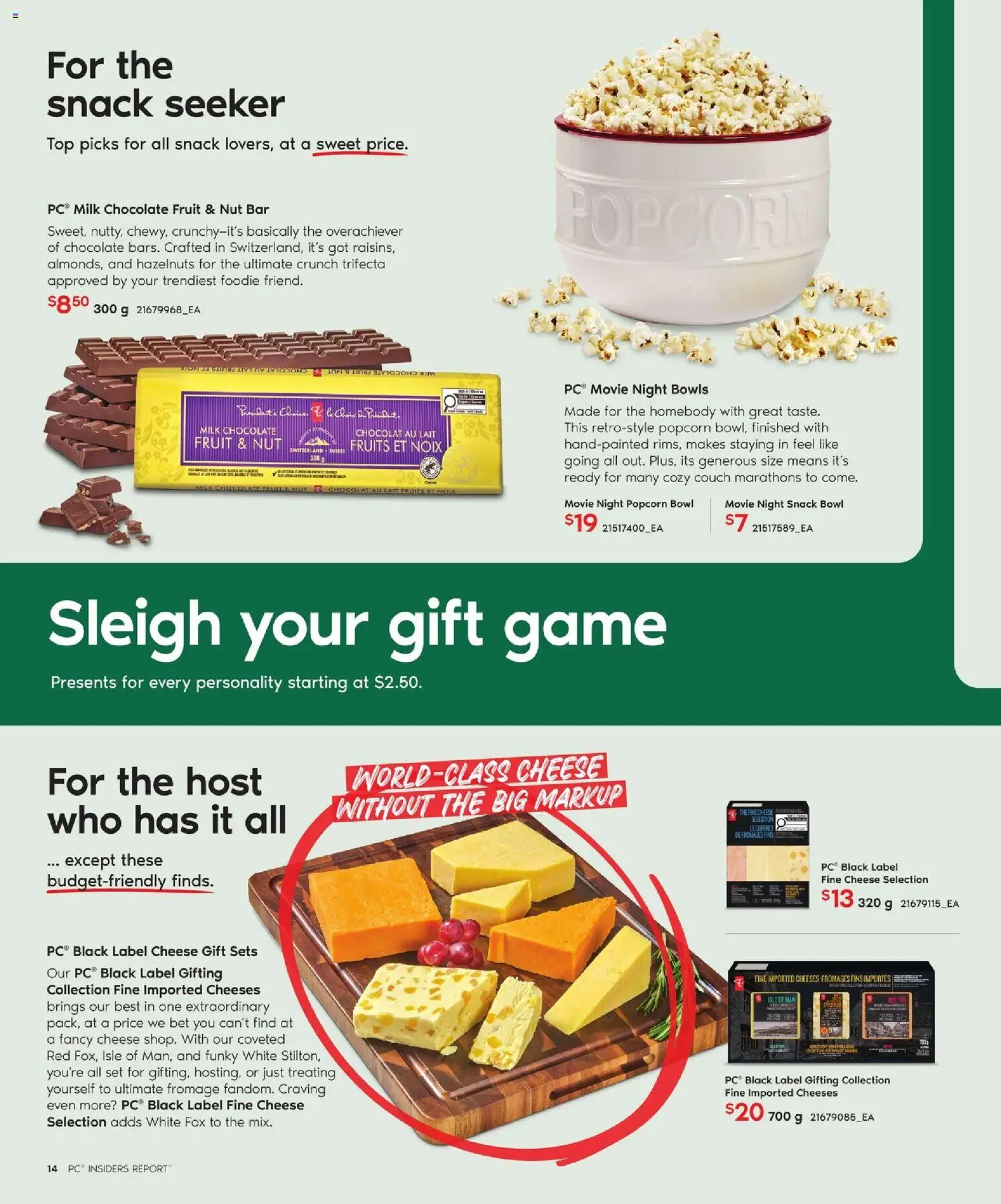 Loblaws flyer valid from 30.10.2025 | Page: 9 | Products: PC, Game, Couch, Cheese