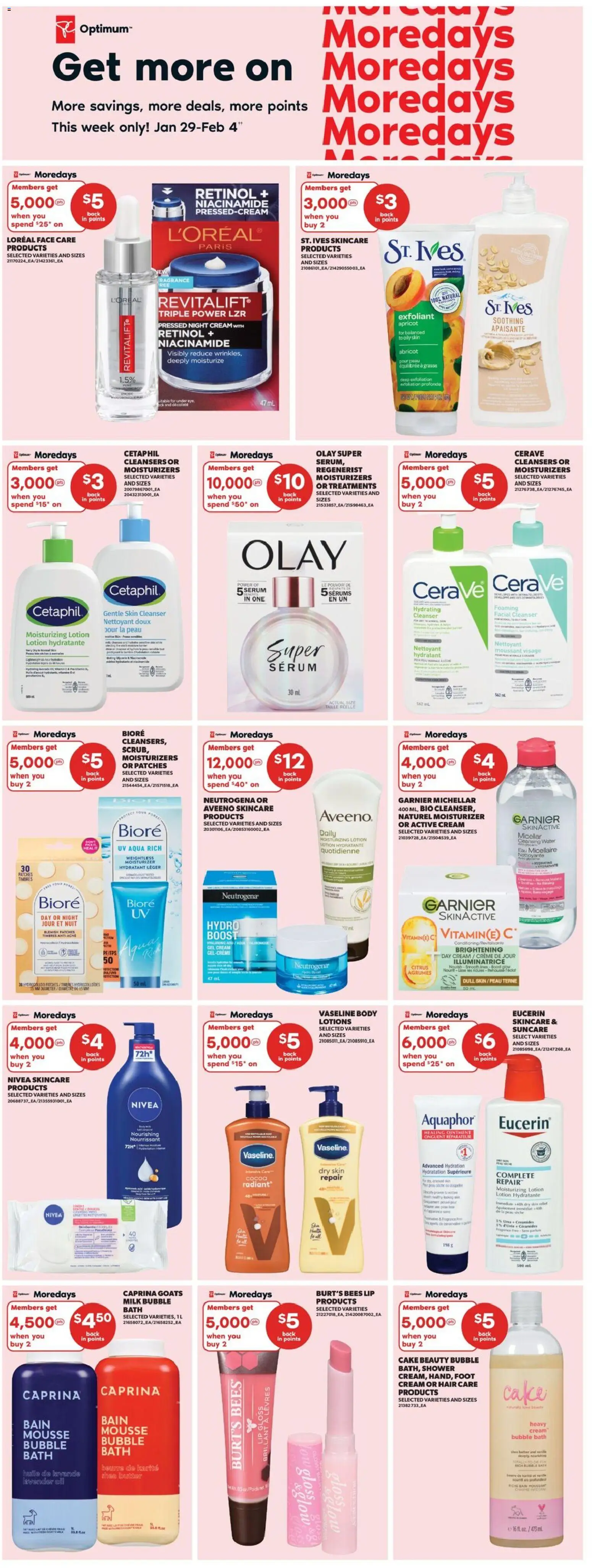 Real Canadian Superstore flyer valid from 29.01.2026 | Page: 14 | Products: Cream, Lip gloss, Bath, Shower
