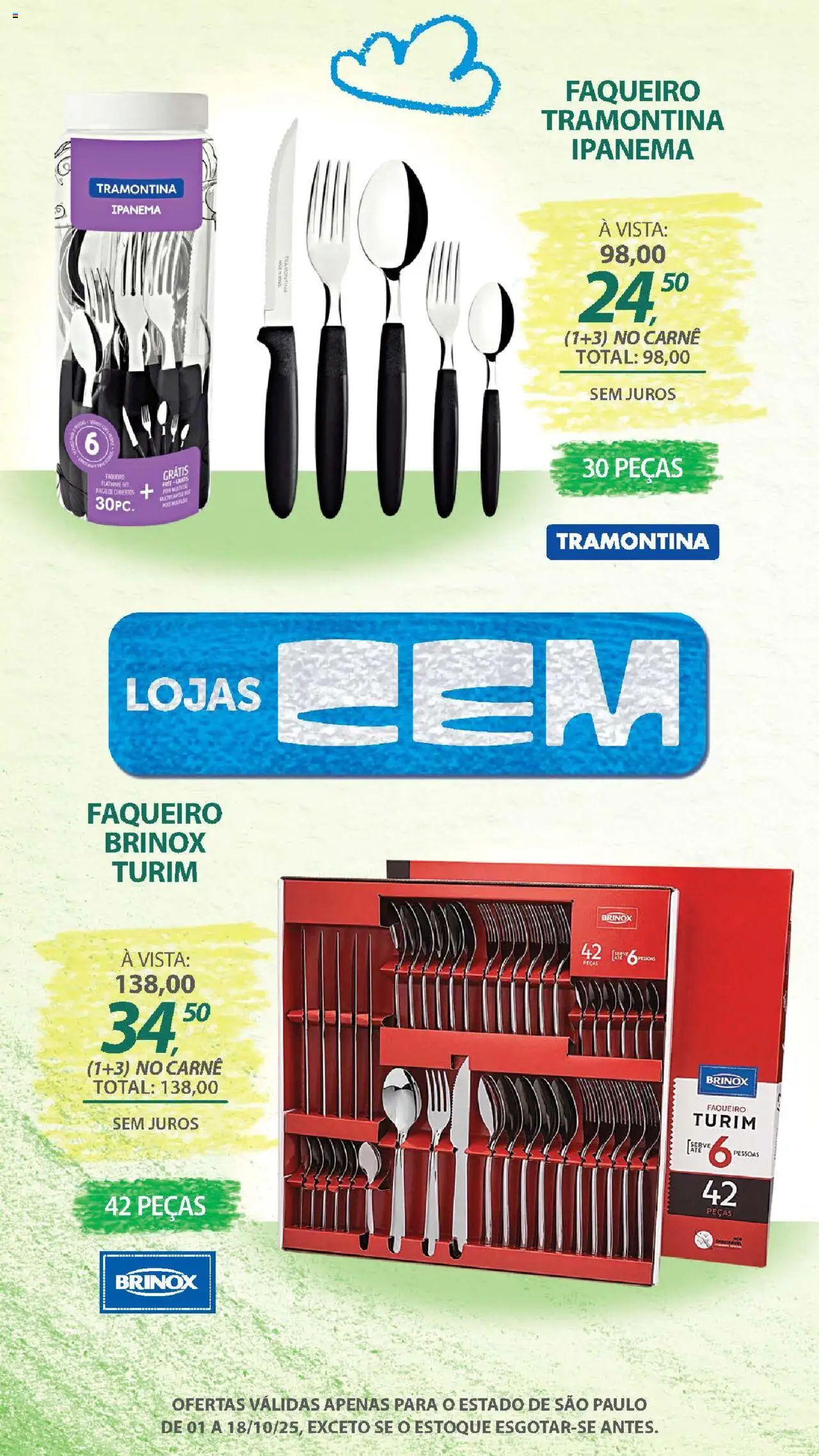 Lojas Cem Folheto - válido de 01.10.2025 | Página: 73 | Produtos: Carne
