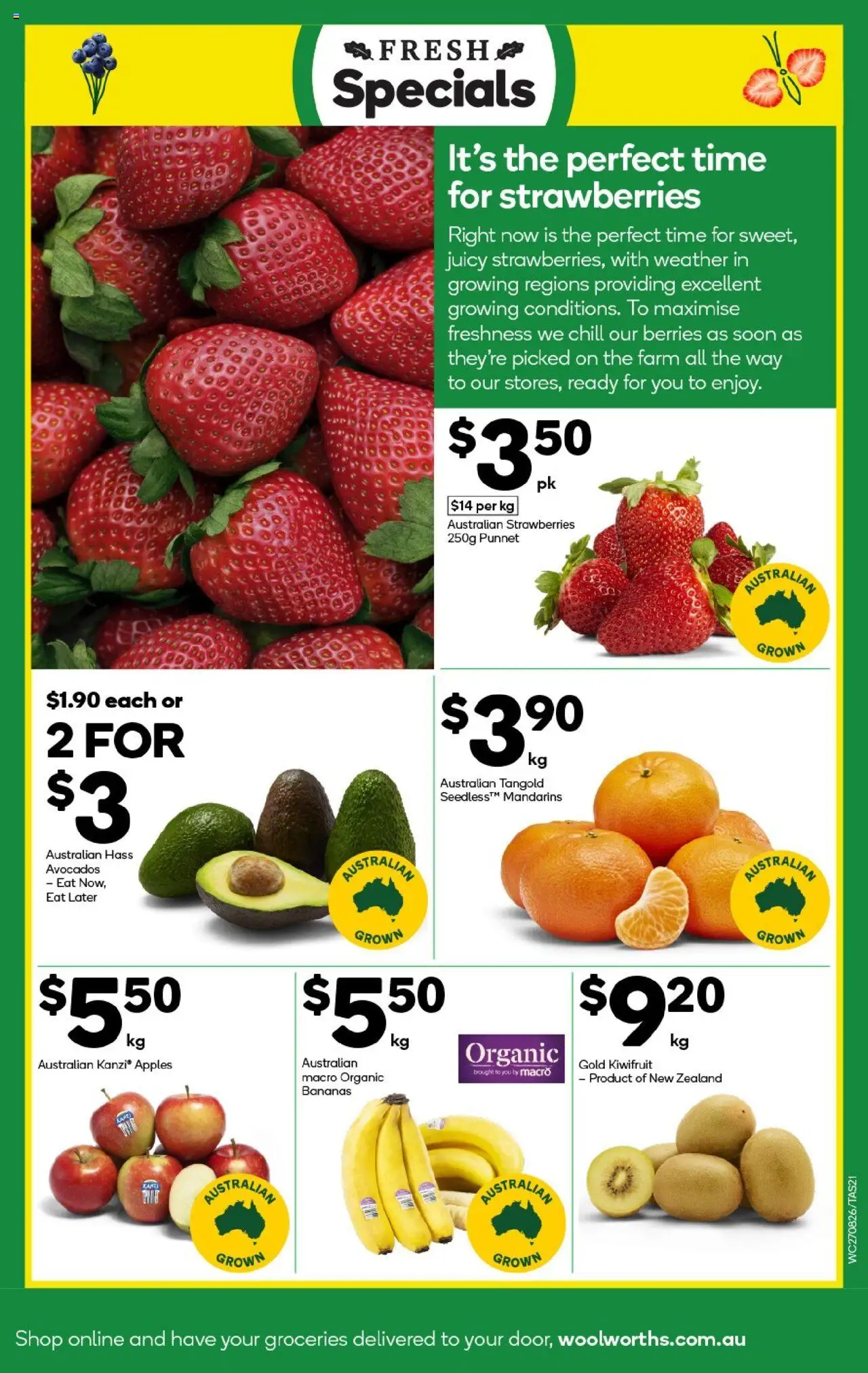 Woolworths catalogue - valid from 27.08.2025 | Page: 21 | Products: Apples, Bananas, Kiwifruit, Mandarins