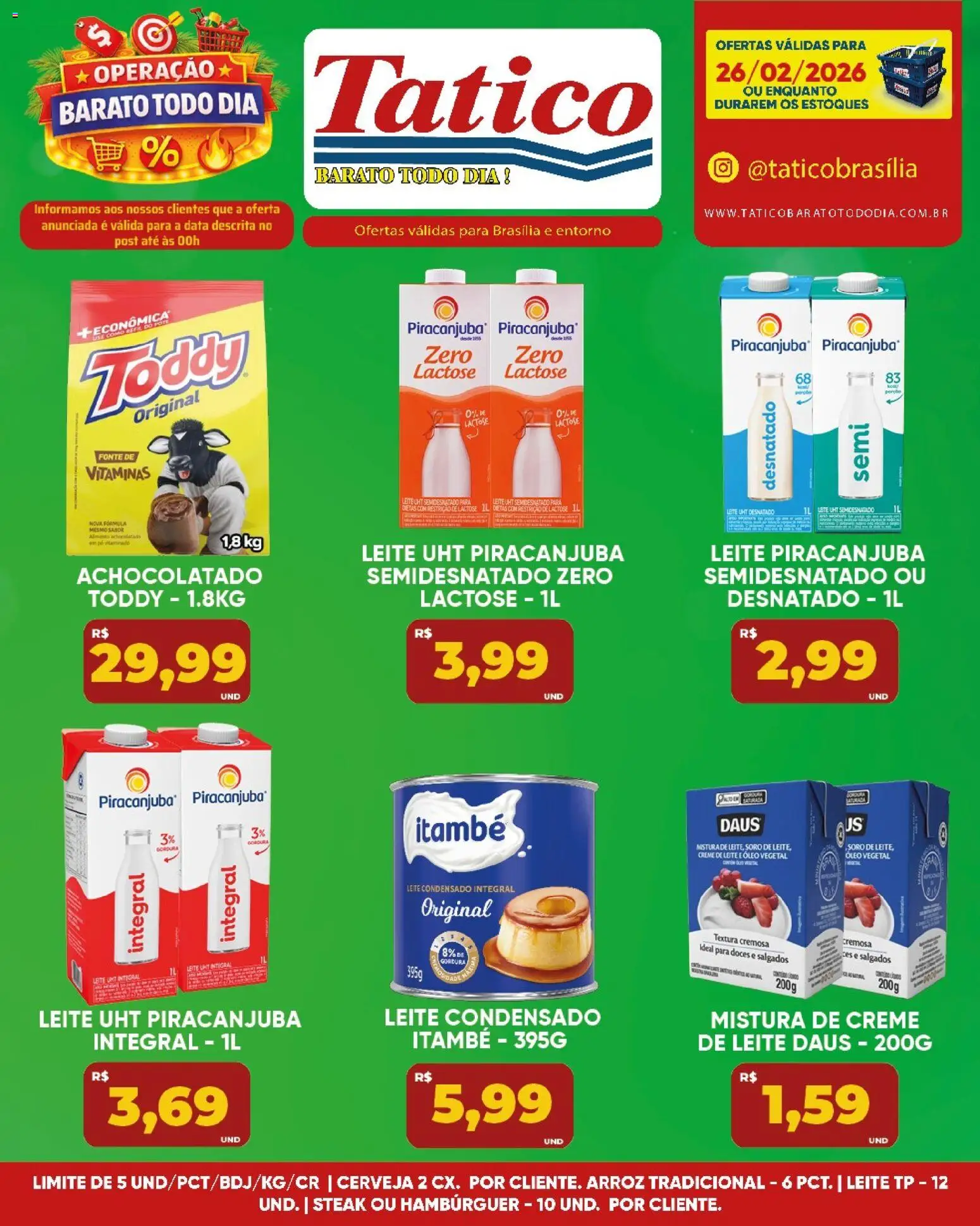 Tatico Folheto - válido de 27.02.2026 | Página: 31 | Produtos: Leite, Arroz, Doces, Creme