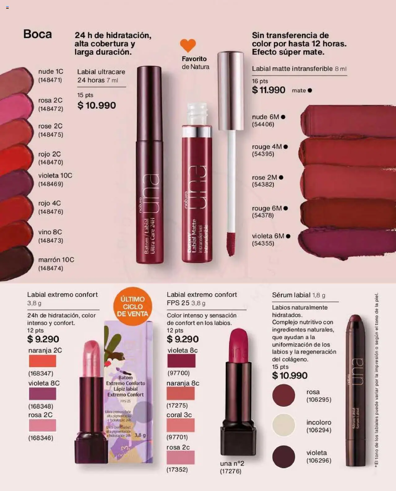 Natura catálogo │ válido desde el 22.07.2025 | Página: 62 | Productos: Mate, Lápiz labial, Vino, Labial