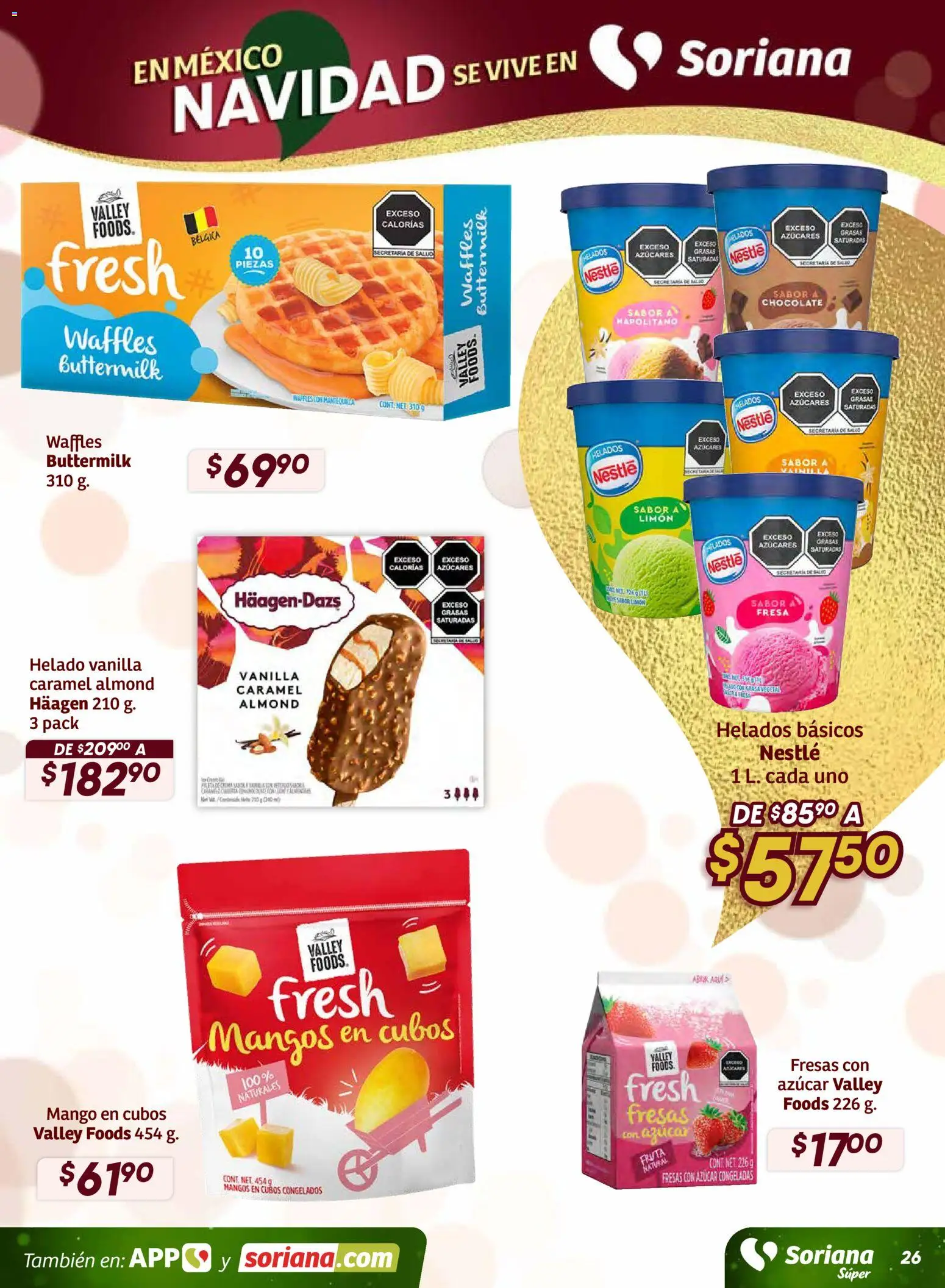 Nuevas ofertas de Soriana válidas en toda la República Mexicana desde el 11.12.2025. ¡Encuentra las mejores ofertas en Soriana - Preciazazaso Súper: Camp, Chia, Oax, Q. Roo, Tab, Yuc! | Página: 26 | Productos: Azúcar, Limón, Chocolate, Fresas