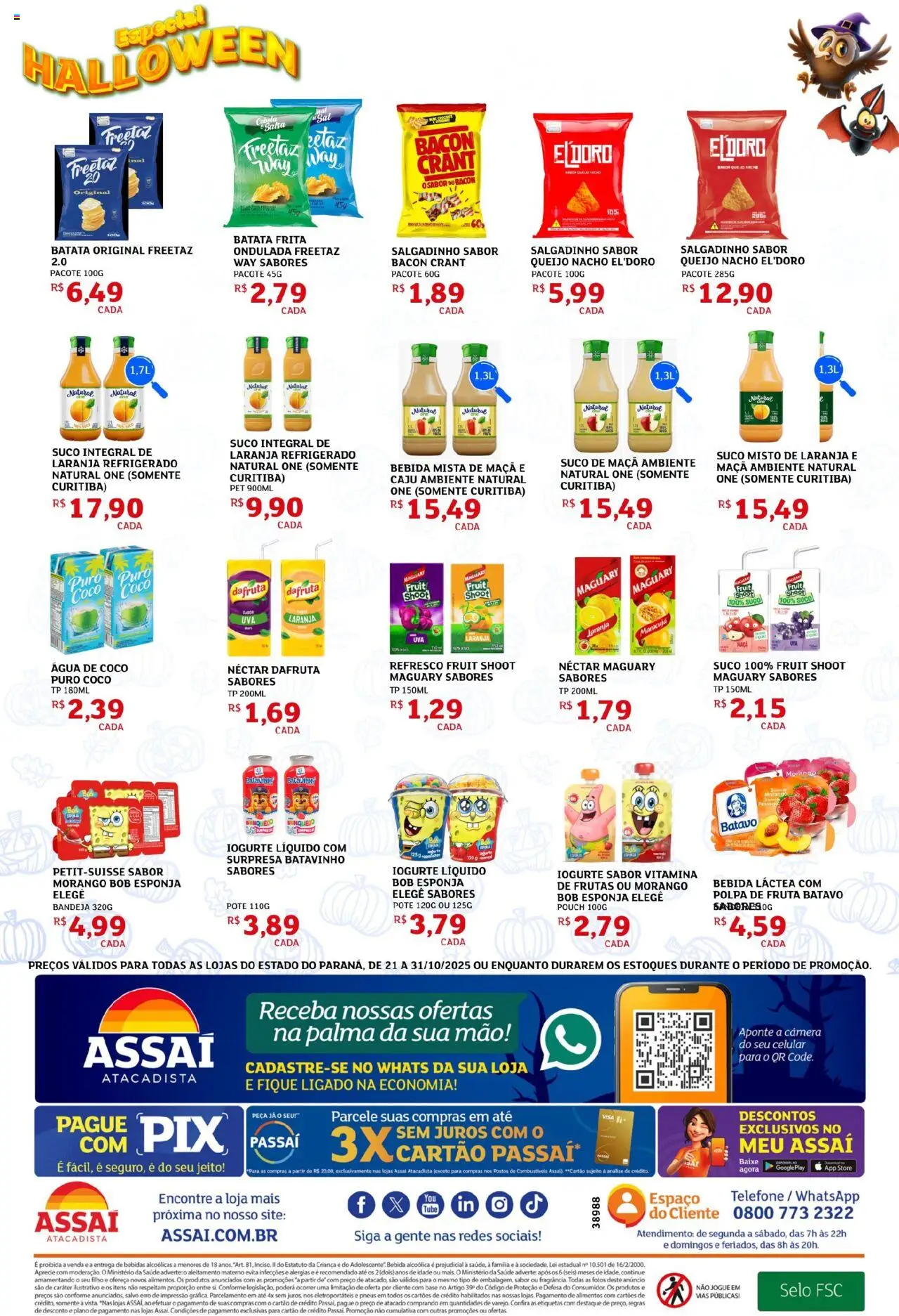 Assaí Atacadista Folheto - válido de 21.10.2025 | Página: 4 | Produtos: Pneus, Batata, Telefone, Batata frita