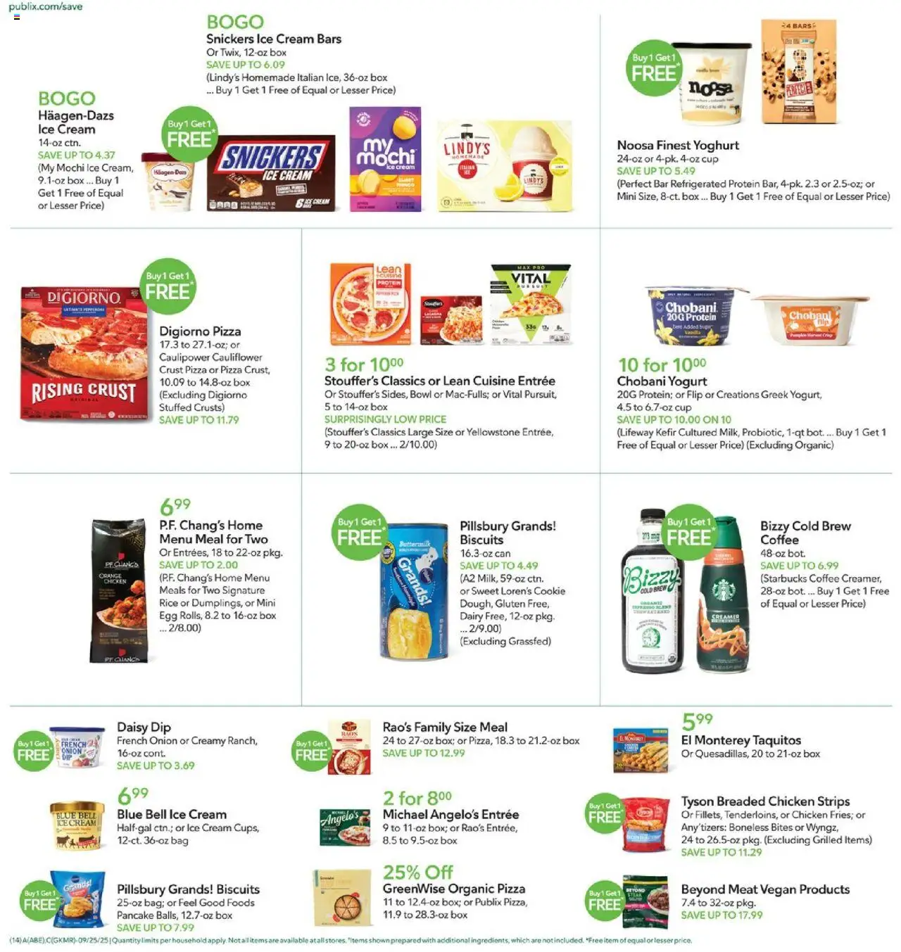 Publix Weekly Ad - valid from 24.09.2025 | Page: 14 | Products: Box, Coffee, Pizza, Rice