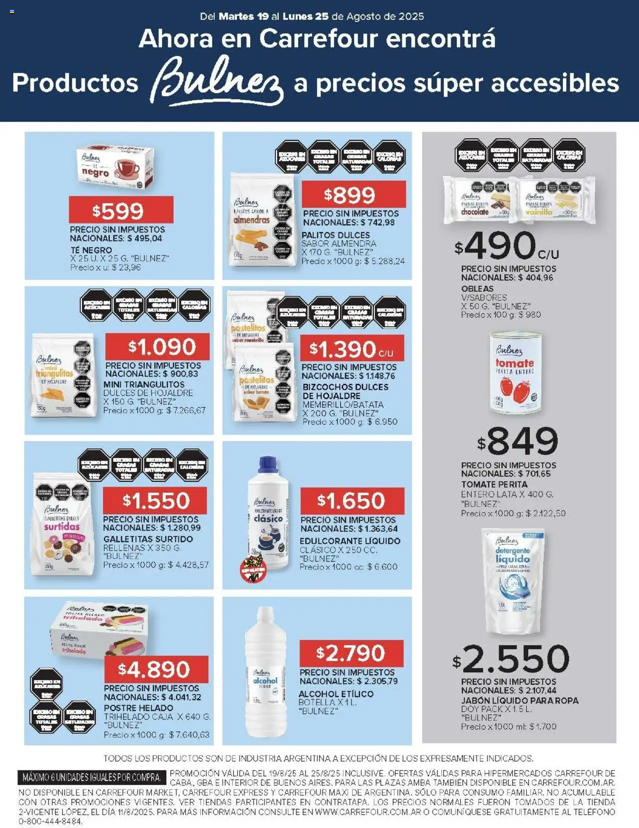 Carrefour ofertas │ válido desde el 19.08.2025 | Página: 16 | Productos: Botella, Edulcorante, Detergente, Ropa