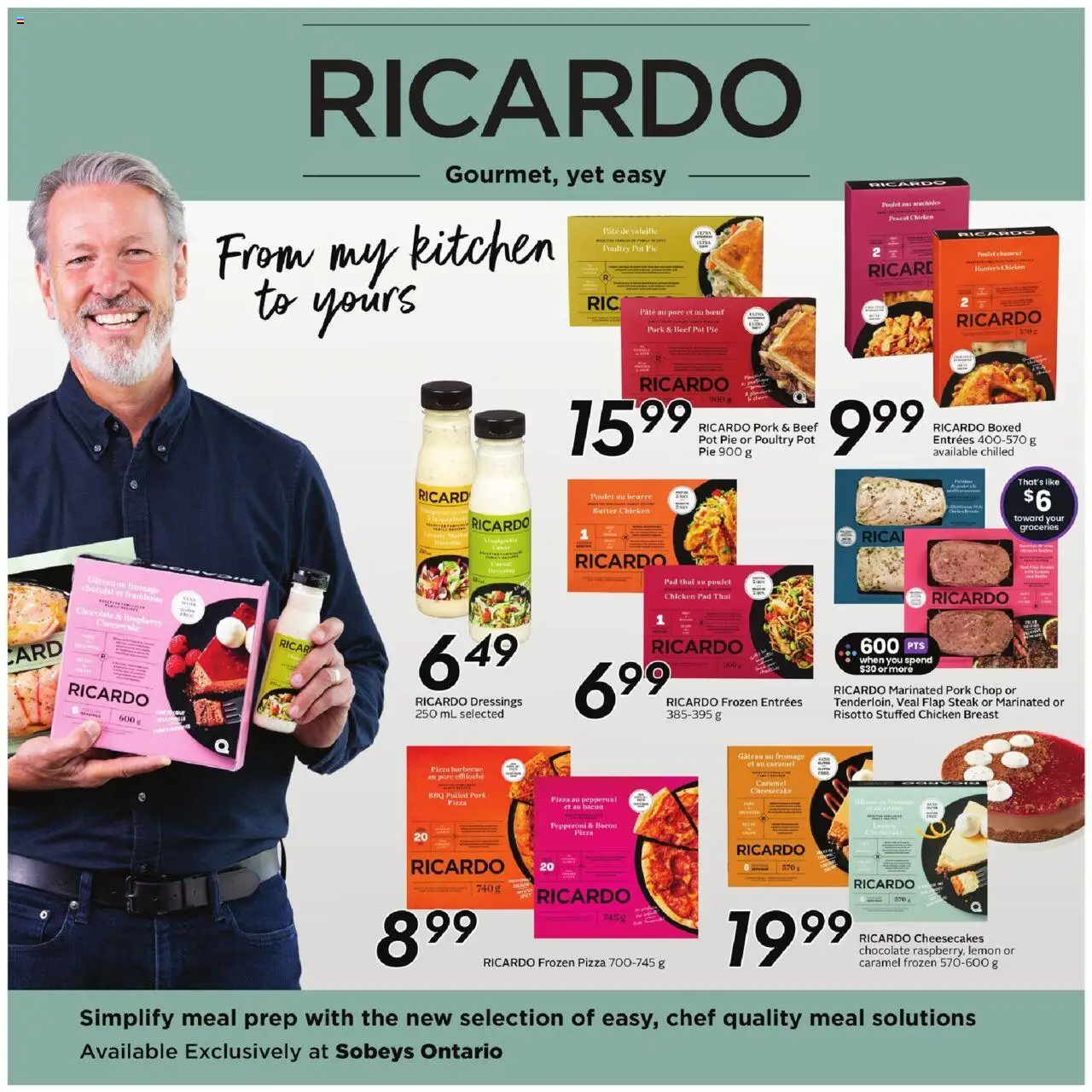 Sobeys flyer valid from 09.10.2025 | Page: 20 | Products: Beef, Butter, Pizza, Chicken