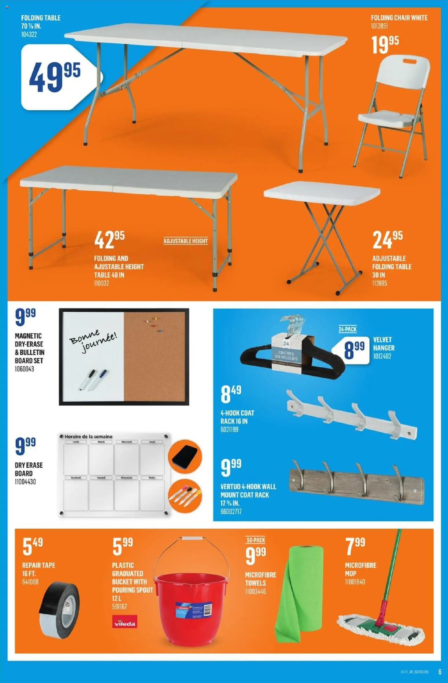 Canac flyer valid from 12.03.2026 | Page: 6 | Products: Table, Chair, Coat