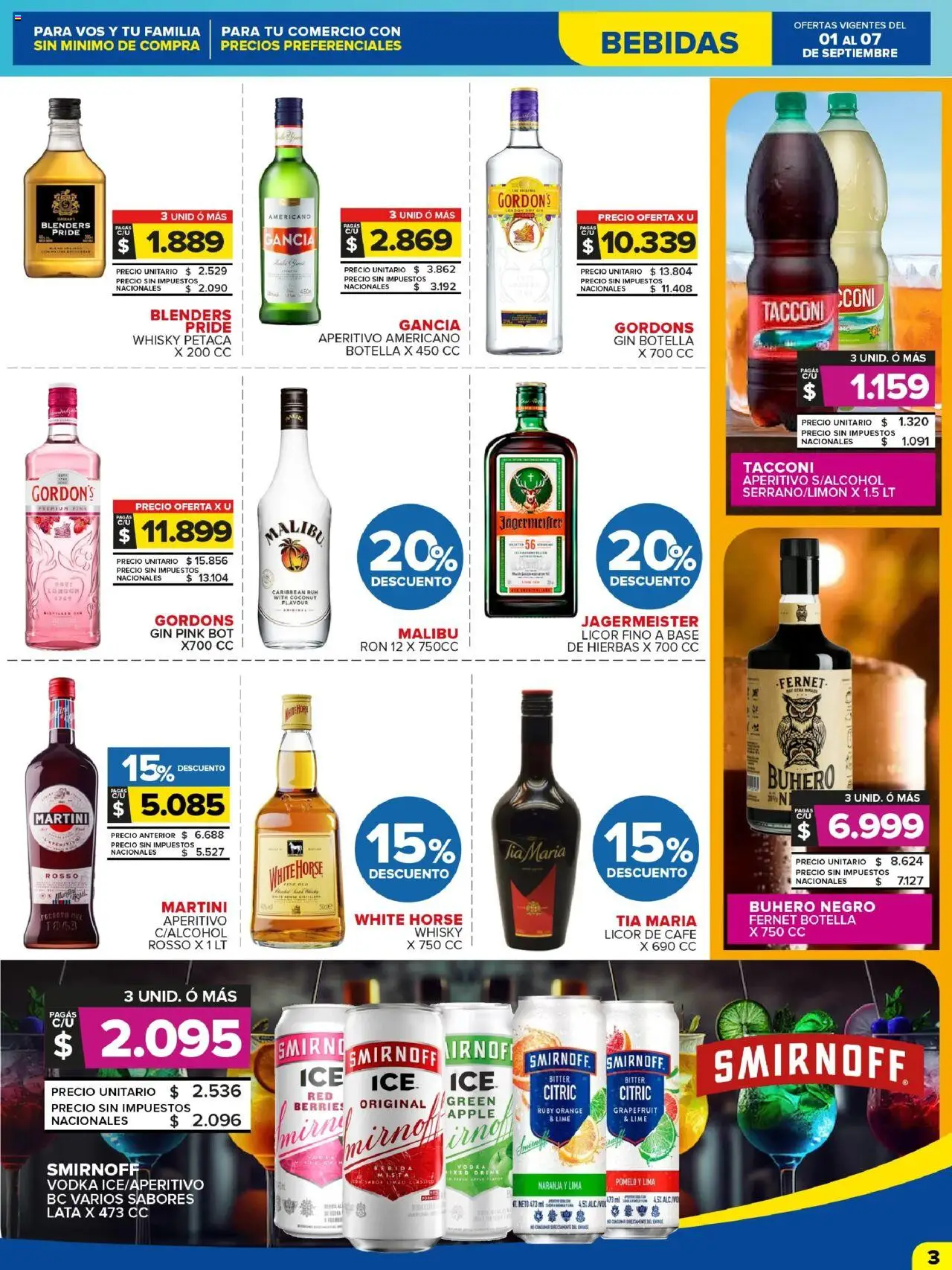 Carrefour Maxi catálogo │ válido desde el 01.09.2025 | Página: 3 | Productos: Botella, Fernet, Pomelo, Café