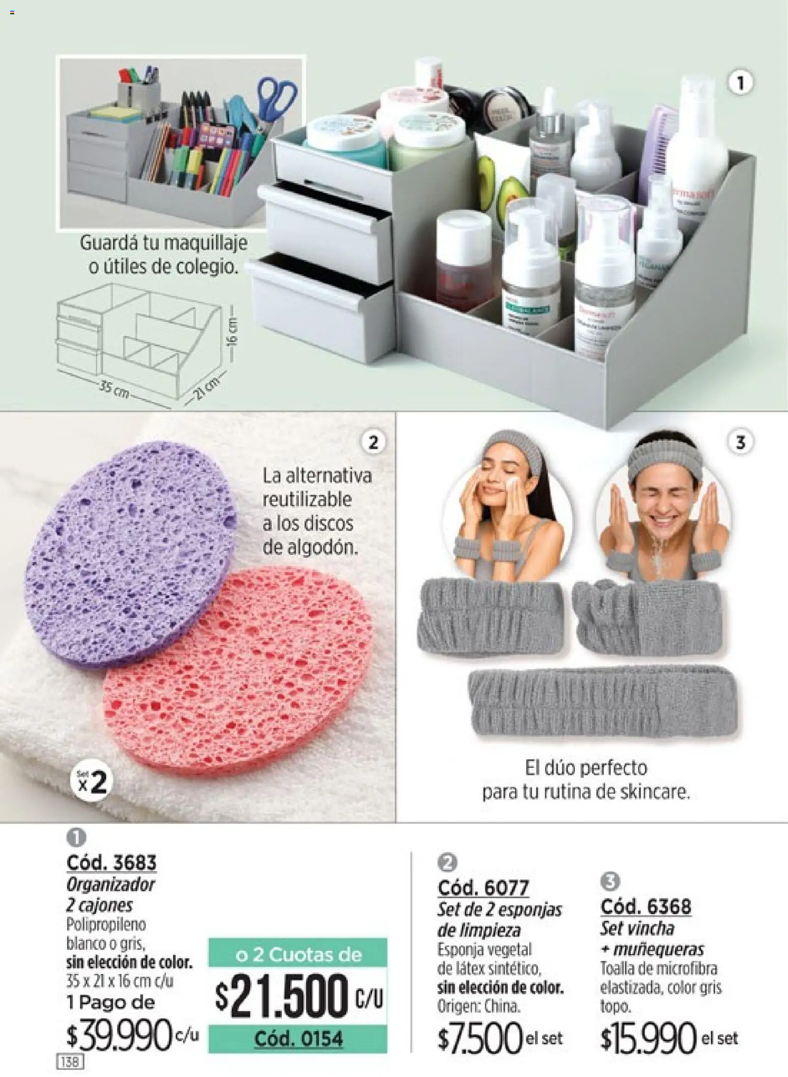 Catálogo Amodil Campaña 6 │ válido desde el 04.03.2026 | Página: 138 | Productos: Toalla, Vincha, Organizador, Esponja