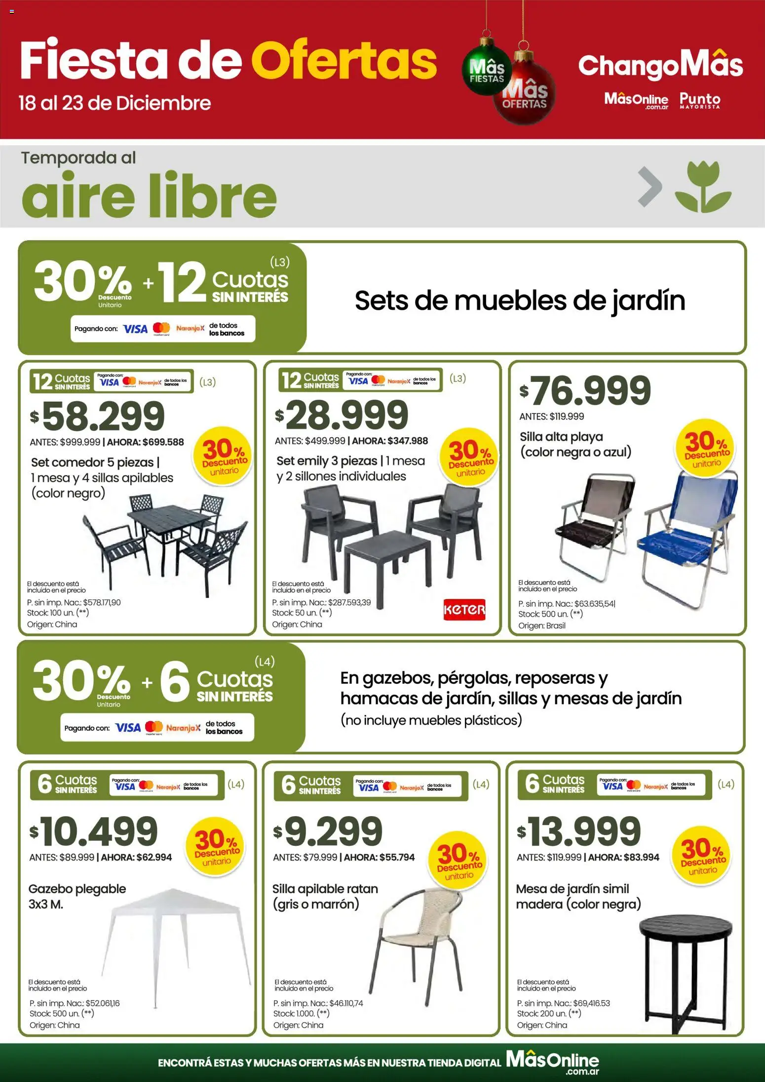 Changomas ofertas │ válido desde el 18.12.2025 | Página: 14 | Productos: Gazebo, Mesa, Silla