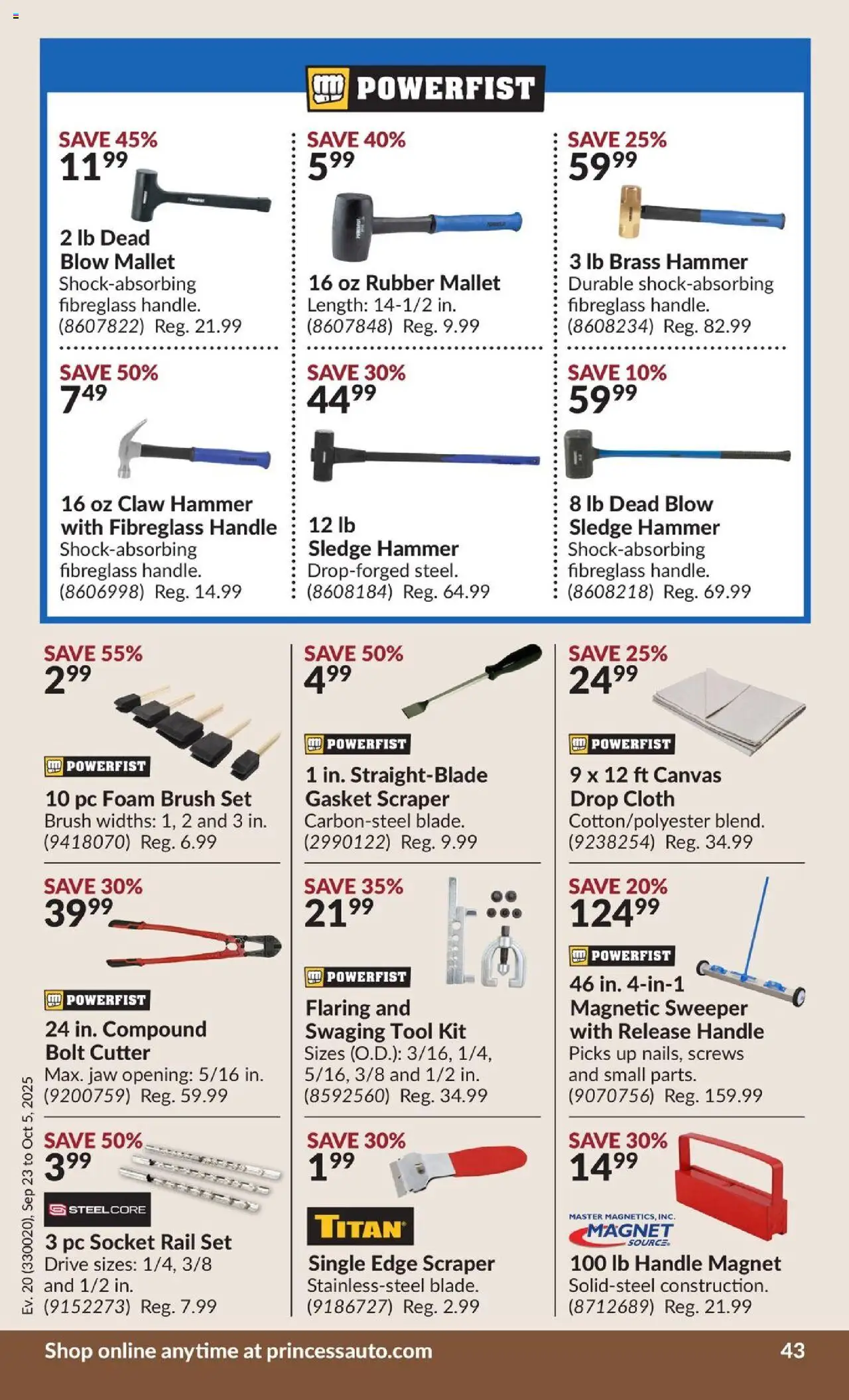 Princess Auto flyer valid from 23.09.2025 | Page: 49 | Products: PC, Cutter, Brush, Socket