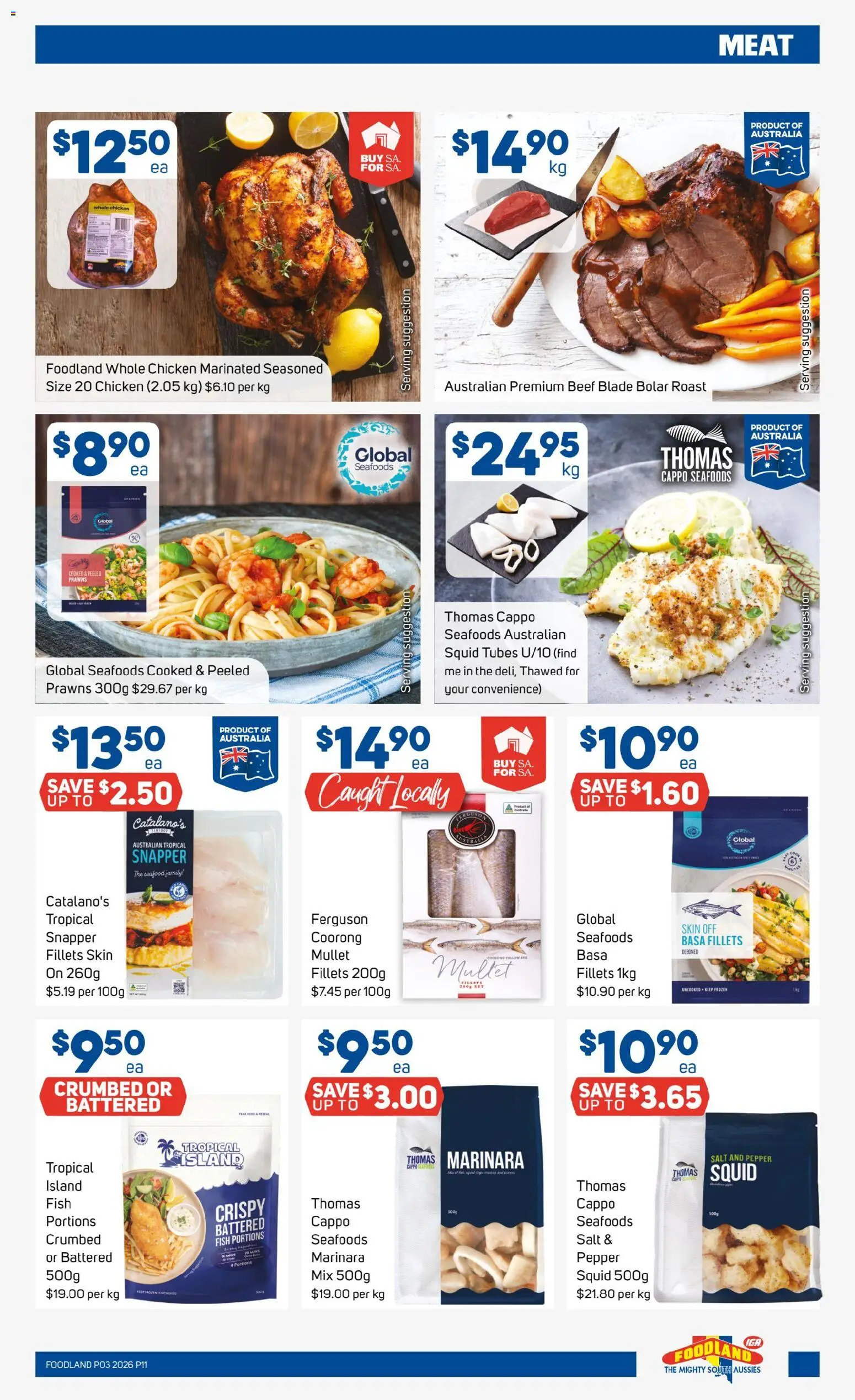 Foodland catalogue - valid from 14.01.2026 | Page: 11 | Products: Fish, Meat, Salt, Pepper