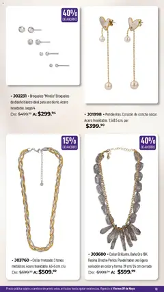 Nuevas ofertas de Home Interiors válidas en toda la República Mexicana desde el 28.04.2025. ¡Encuentra las mejores ofertas en Collar Brillante. Baño Oro 18K., Resina. Broche Perico. Puede haber una ligera variación en color y forma. 29 cm/ 24 cm cerrado! | Página: 18 | Productos: Collar, Baño