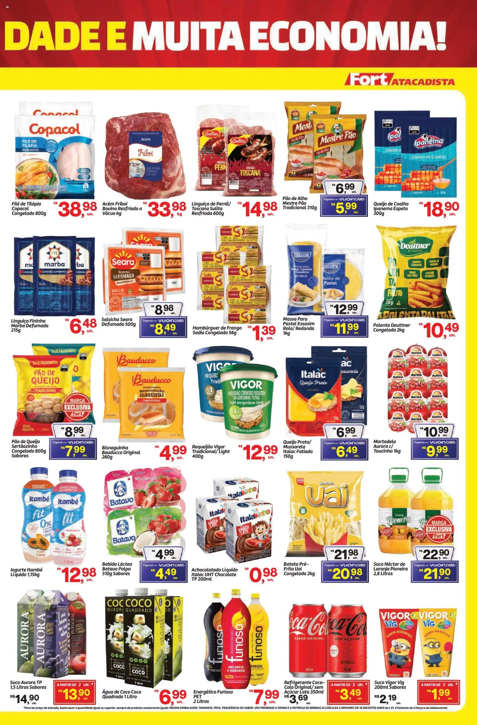 Fort Atacadista Folheto - válido de 02.03.2026 | Página: 3 | Produtos: Água de coco, Pão, Bebida, Batata