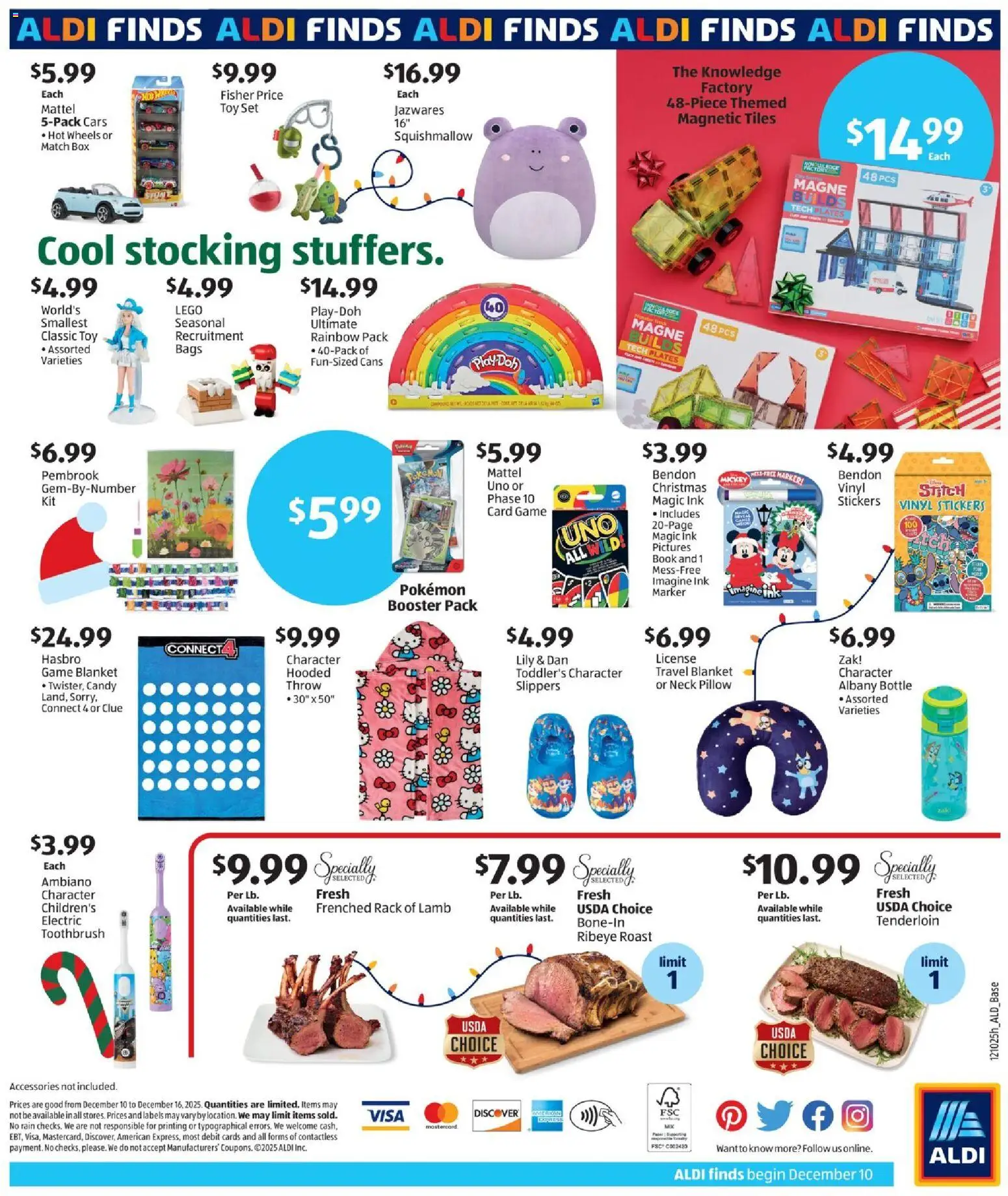 Aldi In Store Ad - valid from 10.12.2025 | Page: 2 | Products: Pillow, Blanket, Toothbrush, Slippers