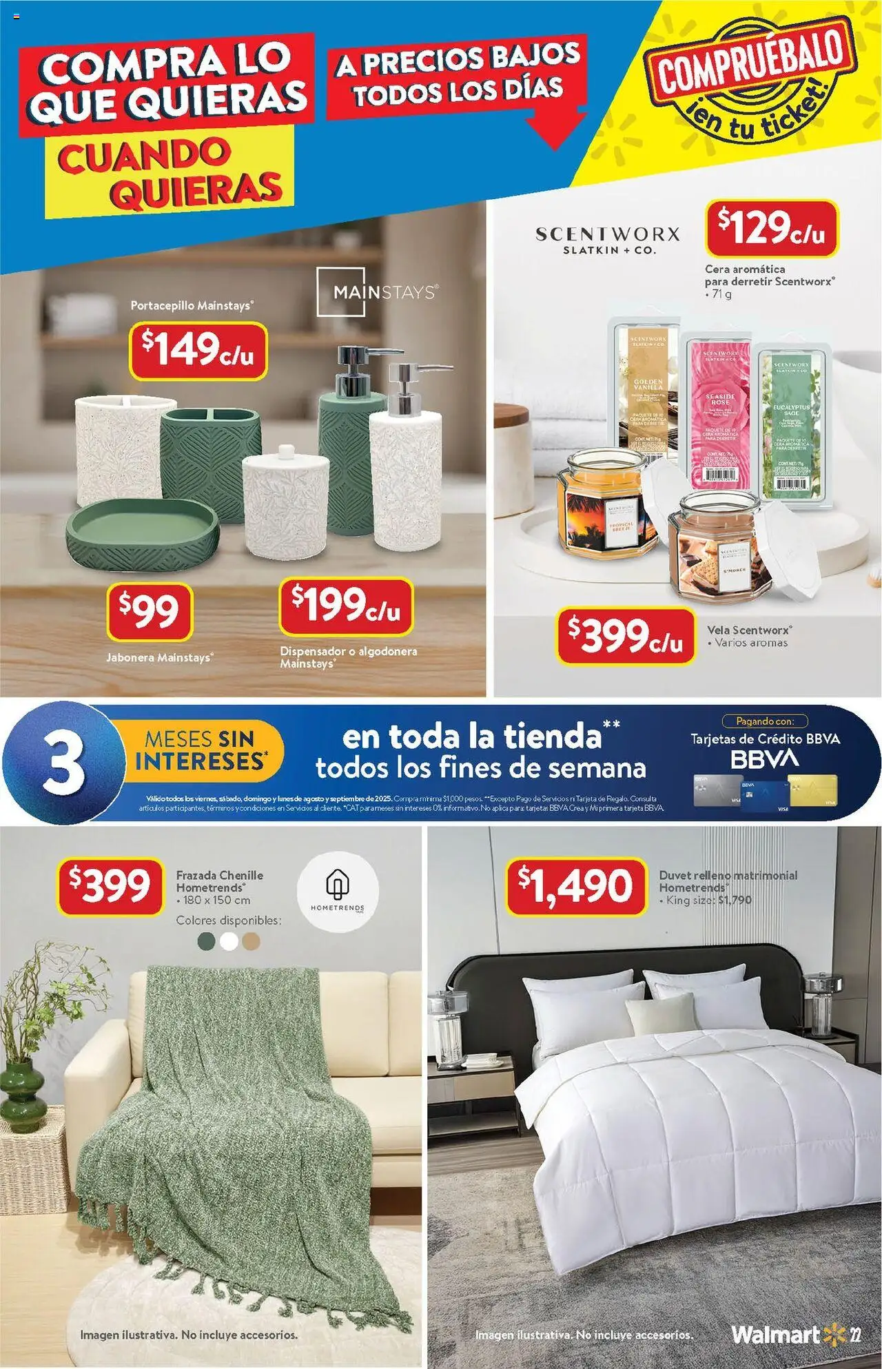 Nuevas ofertas de Walmart válidas en toda la República Mexicana desde el 14.08.2025. ¡Encuentra las mejores ofertas en Walmart - Folleto! | Página: 22 | Productos: Cera, Vela, Jabonera