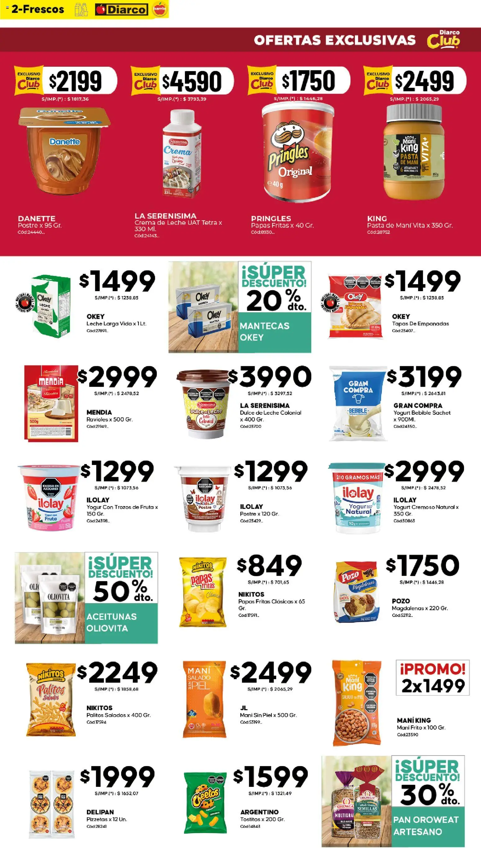 Diarco - Ofertas Diarco Barrio │ válido desde el 06.04.2026 | Página: 2 | Productos: Crema de leche, Semillas, Leche, Crema