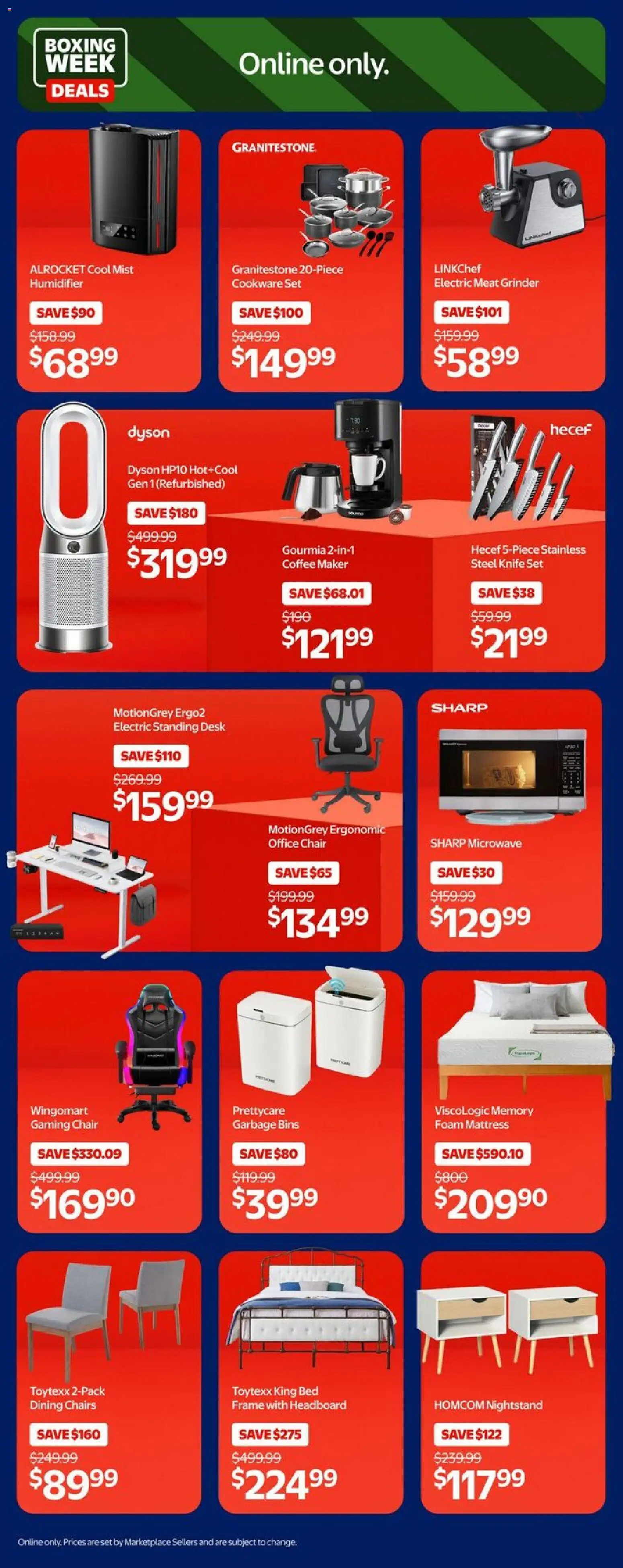 Walmart flyer valid from 21.12.2025 | Page: 9 | Products: Bed, Mattress, Chair, Coffee