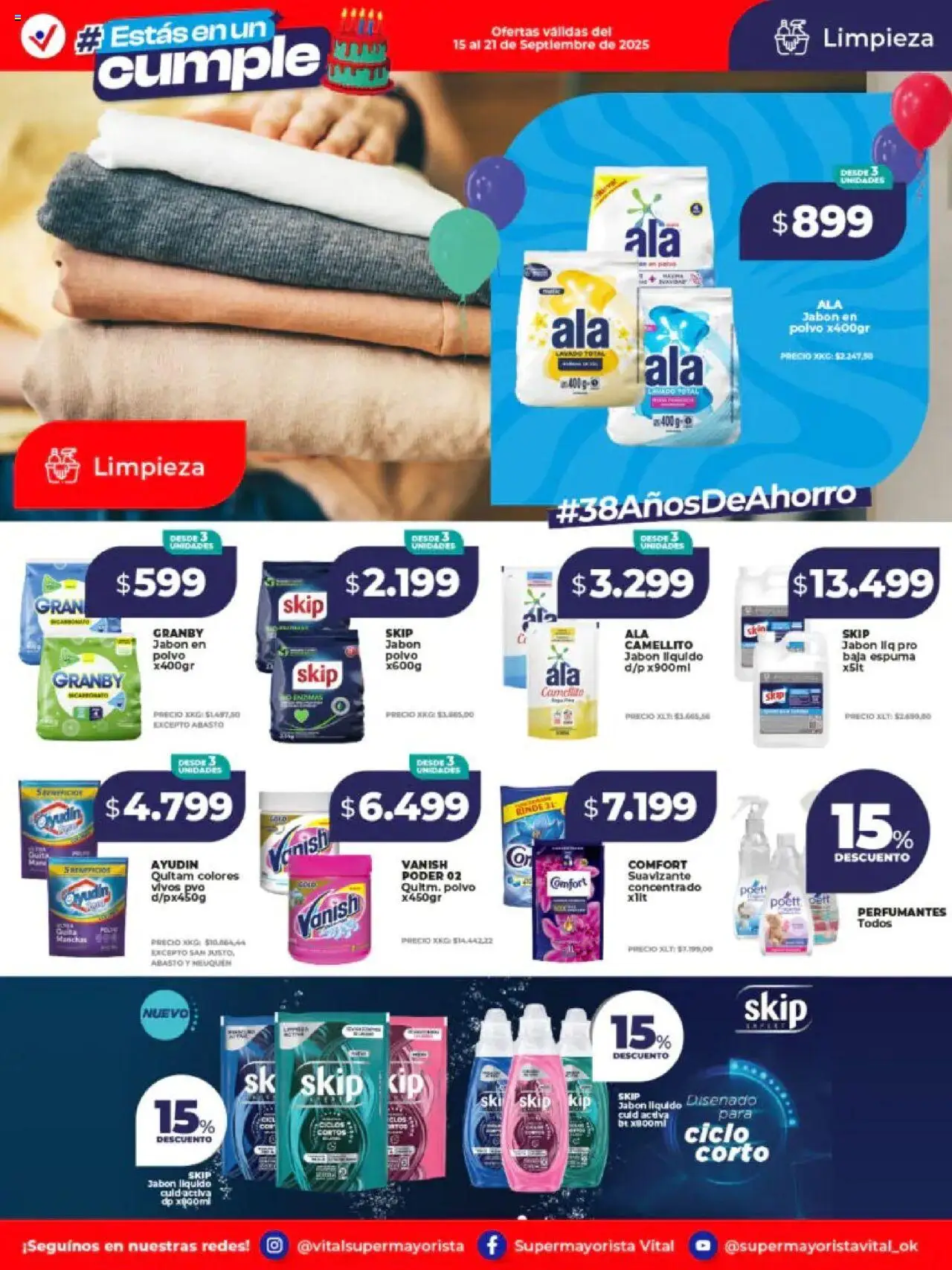 Vital ofertas - Laferrere │ válido desde el 15.09.2025 | Página: 8 | Productos: Jabón líquido, Jabón, Jabón en polvo, Espuma