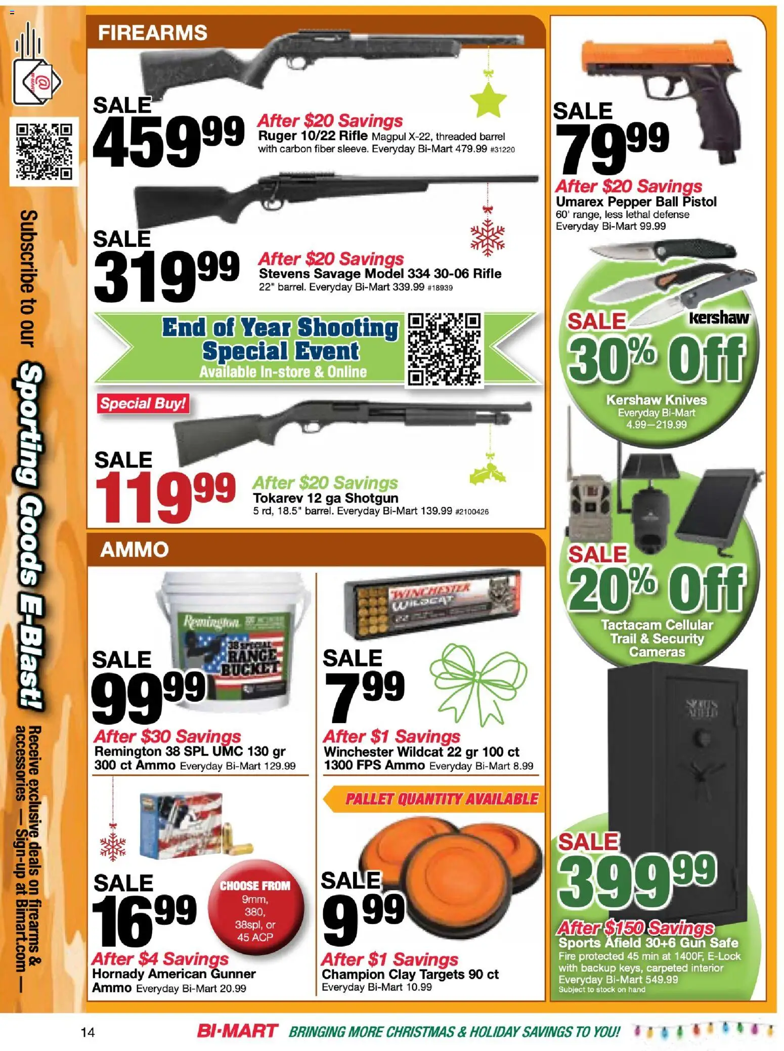 Bi-Mart Membership Savings Book - valid from 16.12.2025 | Page: 14 | Products: Safe, Shotgun, Pepper, Rifle