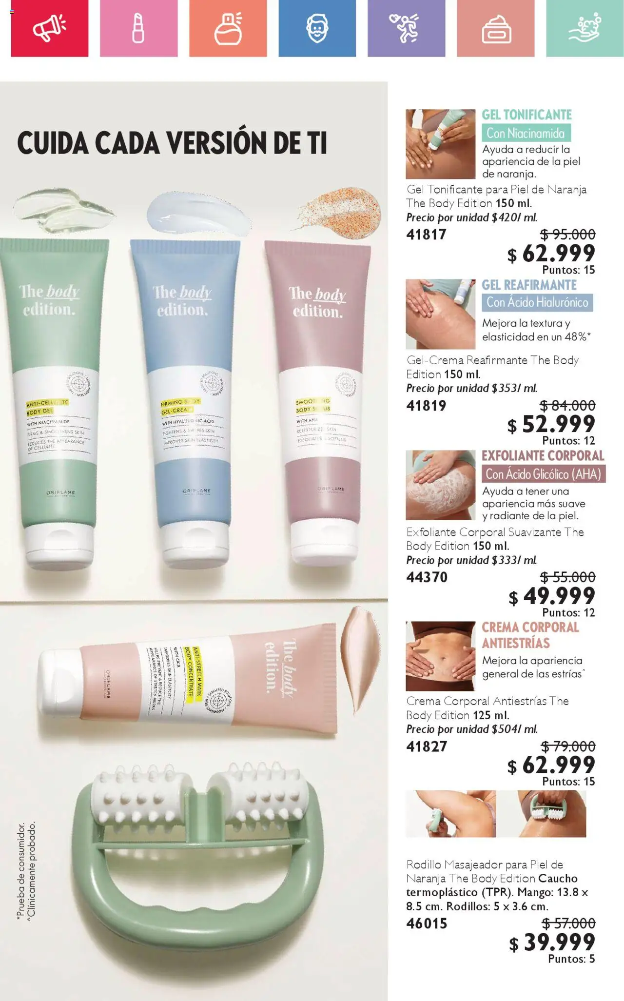 Oriflame revista - valida desde el 02.08.2025 | Página: 68 | Productos: Crema, Rodillo, Suavizante, General