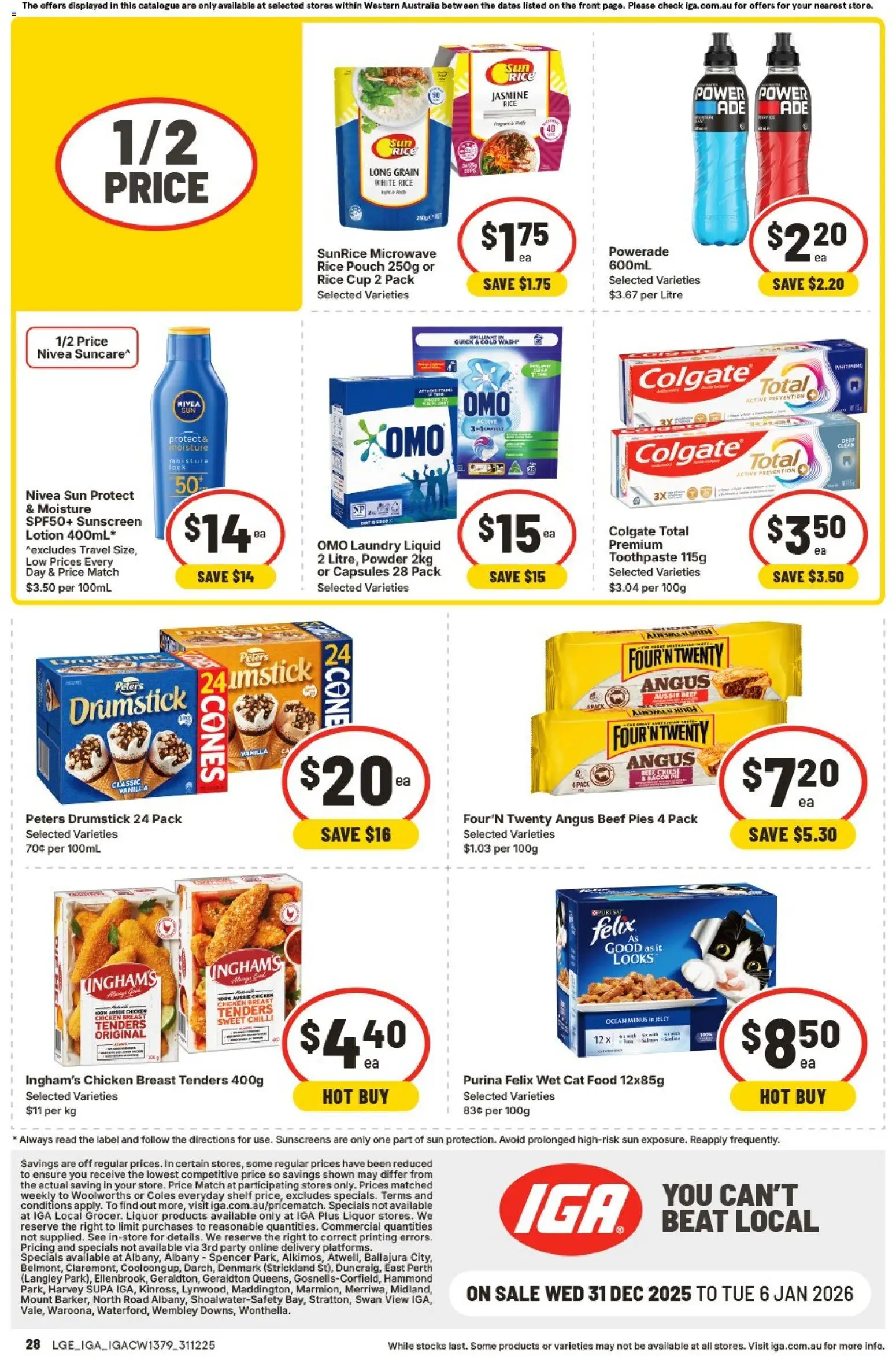 IGA catalogue - valid from 31.12.2025 | Page: 31 | Products: Shelf, Sunscreen, Rice, Microwave