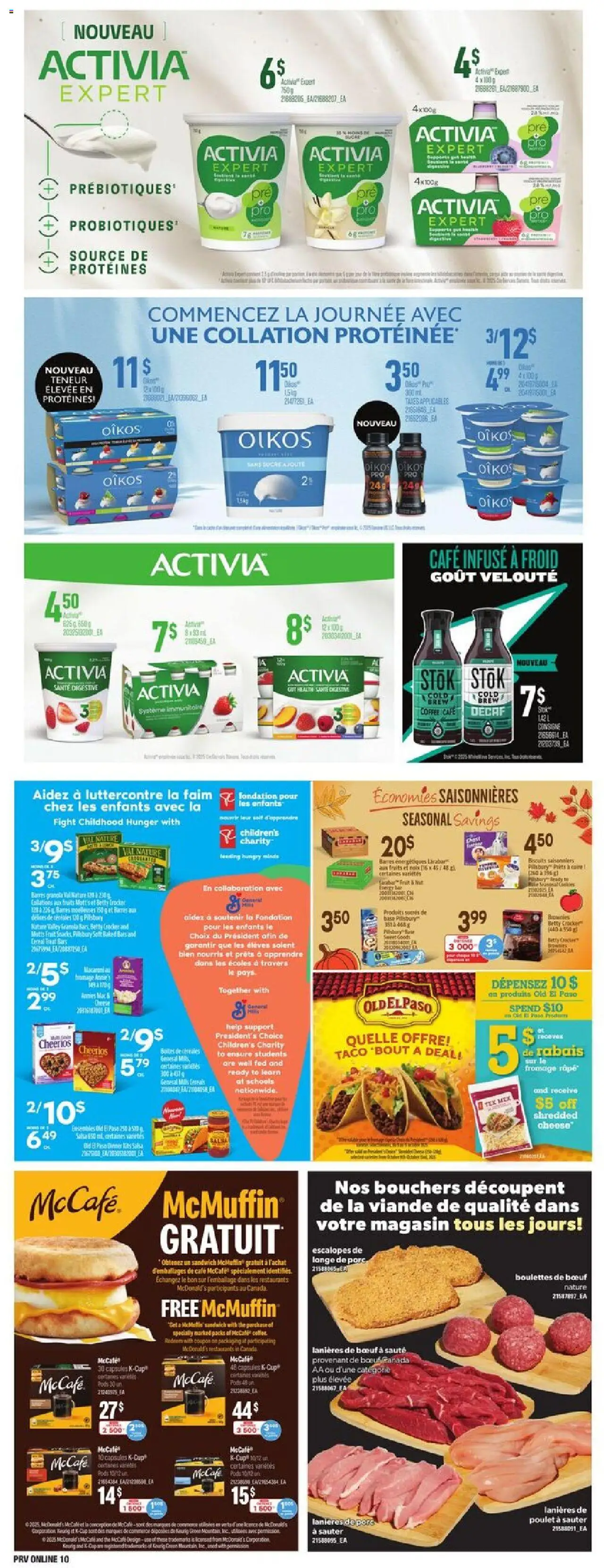 Provigo flyer valid from 09.10.2025 | Page: 12 | Products: Cereals, Cheese, Coffee