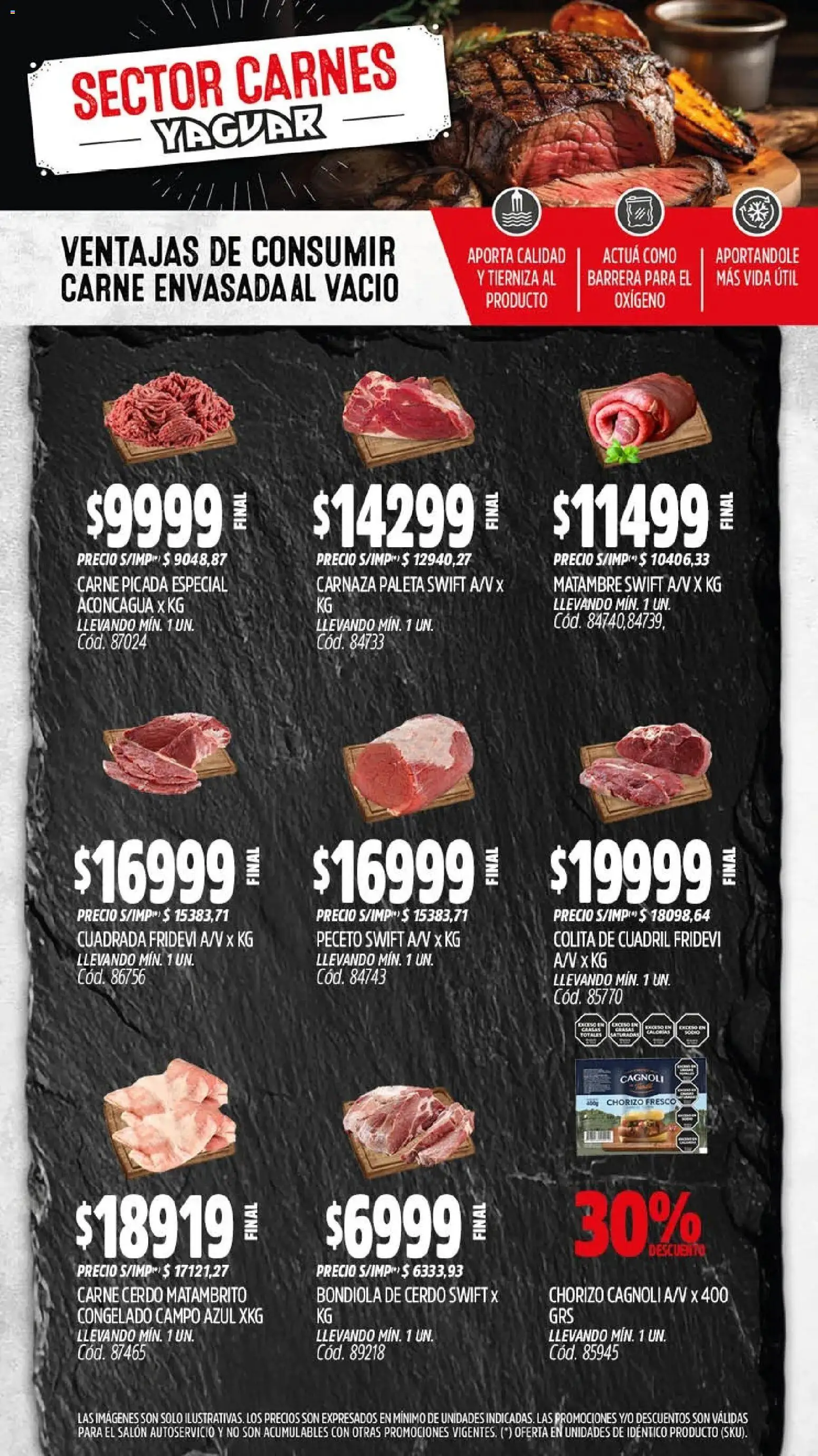 Yaguar - Oferta Semanal Trelew │ válido desde el 20.04.2026 | Página: 6 | Productos: Paleta, Chorizo, Cerdo