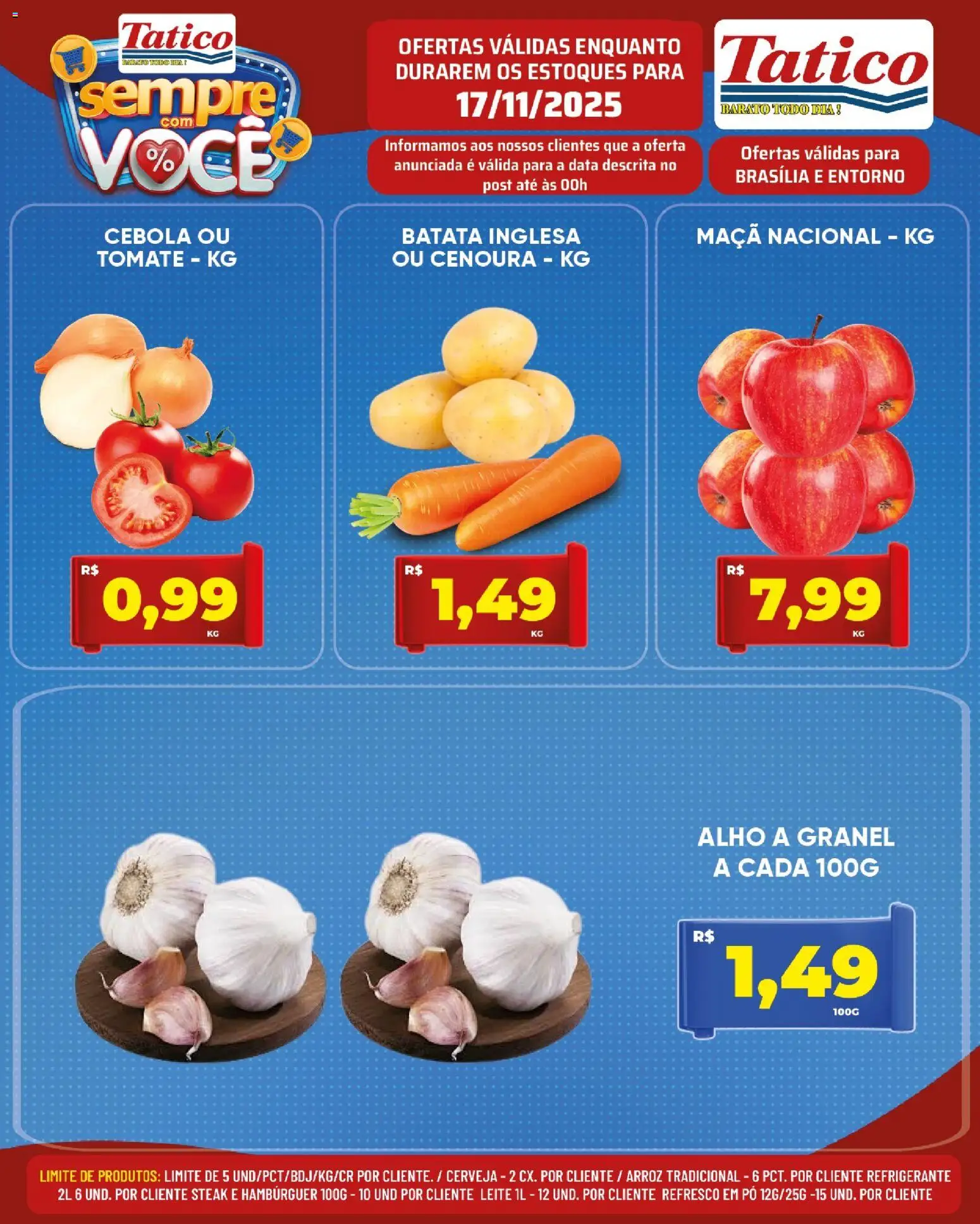 Tatico Folheto - válido de 17.11.2025 | Página: 6 | Produtos: Alho, Leite, Cenoura, Refrigerante