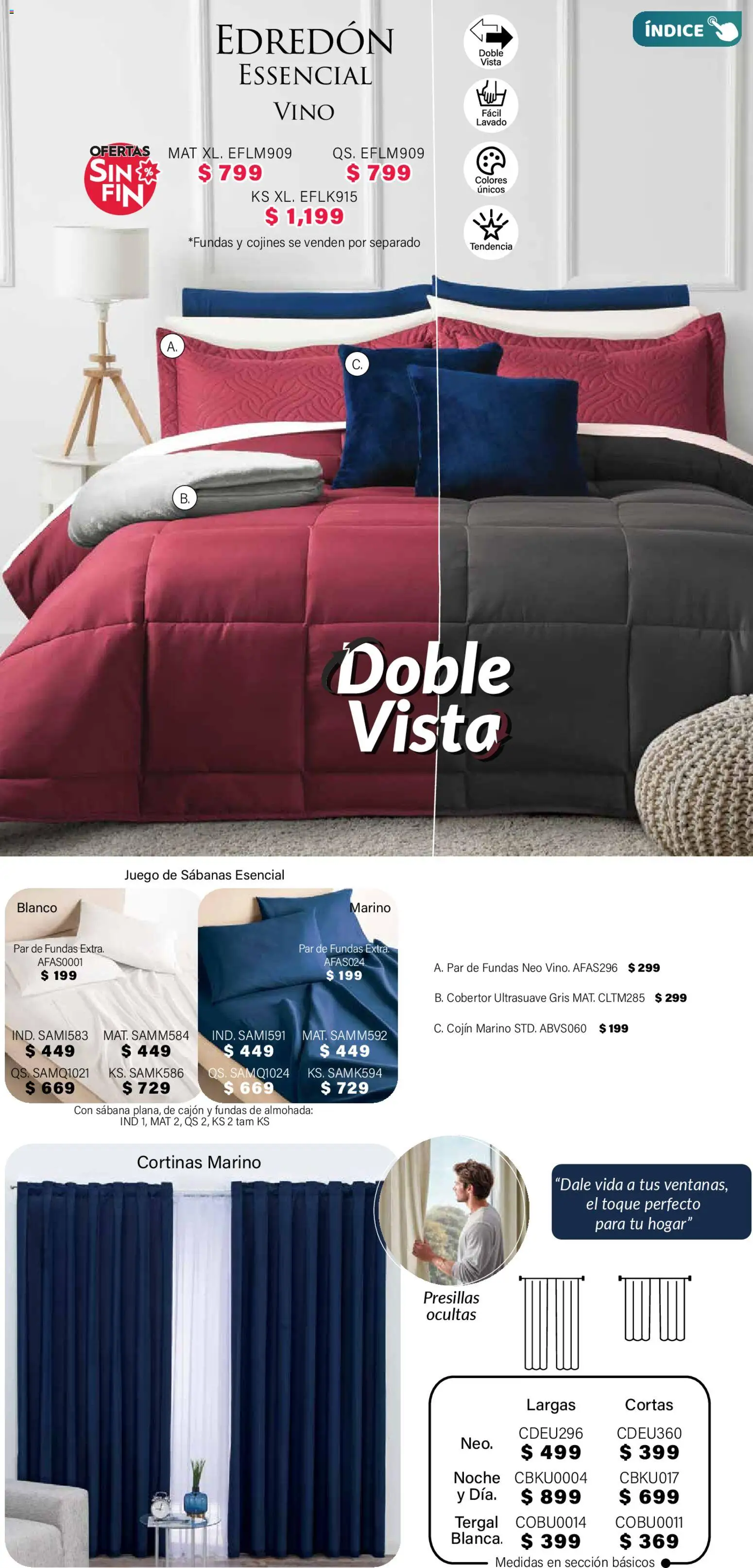 Nuevas ofertas de Colchas Concord válidas en toda la República Mexicana desde el 01.11.2025. ¡Encuentra las mejores ofertas en Colchas Concord Buen Fin! | Página: 151 | Productos: Cobertor, Juego, Almohada, Vino