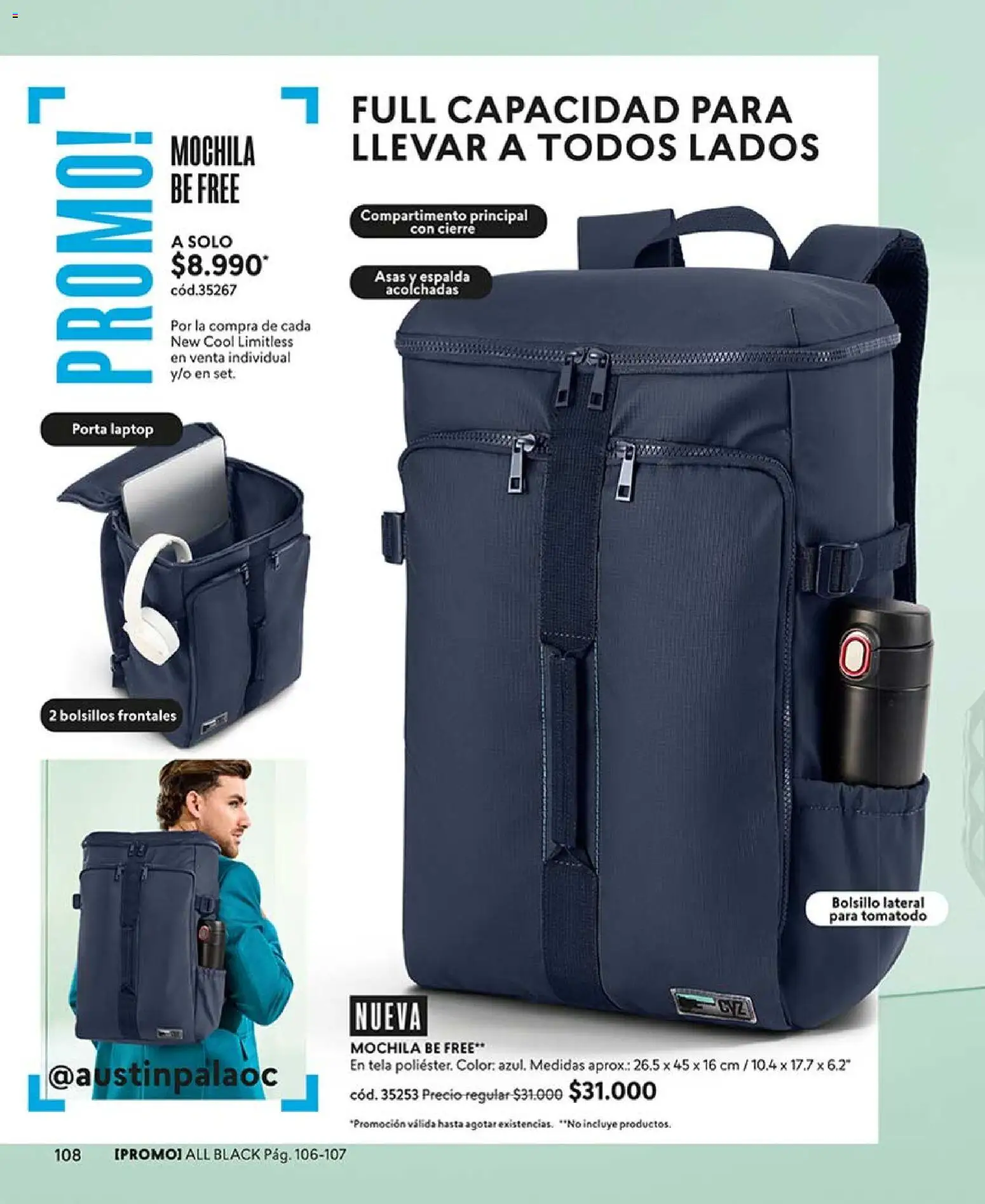 Catálogo CyZone Campaña 6 │ válido desde el 31.03.2026 | Página: 108 | Productos: Mochila, Individual