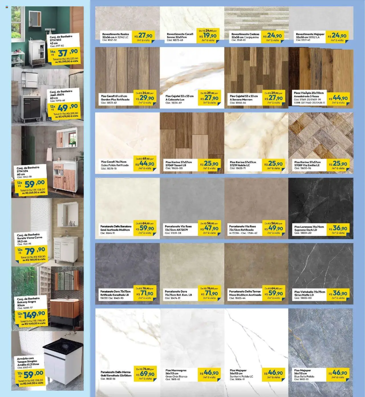 Lojas Becker Folheto - válido de 01.08.2025 | Página: 15 | Produtos: Piso, Porcelanato, Tanque, Armário
