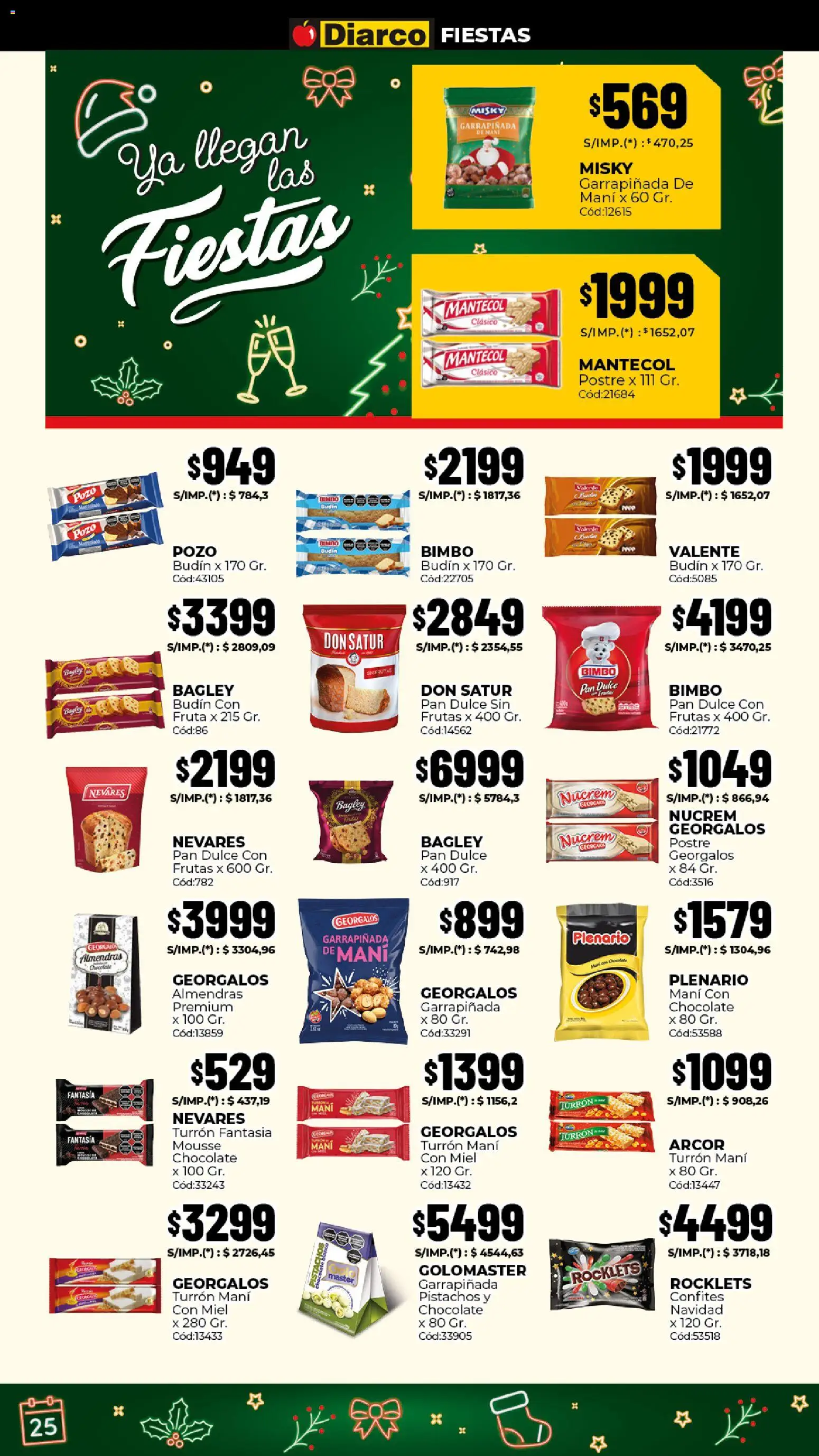 Diarco ofertas │ válido desde el 10.11.2025 | Página: 7 | Productos: Mani, Mousse, Pan, Turrón