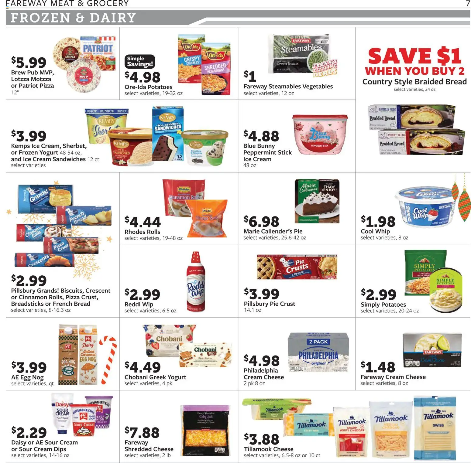 Fareway Weekly Ad - valid from 15.12.2025 | Page: 7 | Products: Yogurt, Sour cream, Cream, Ice cream