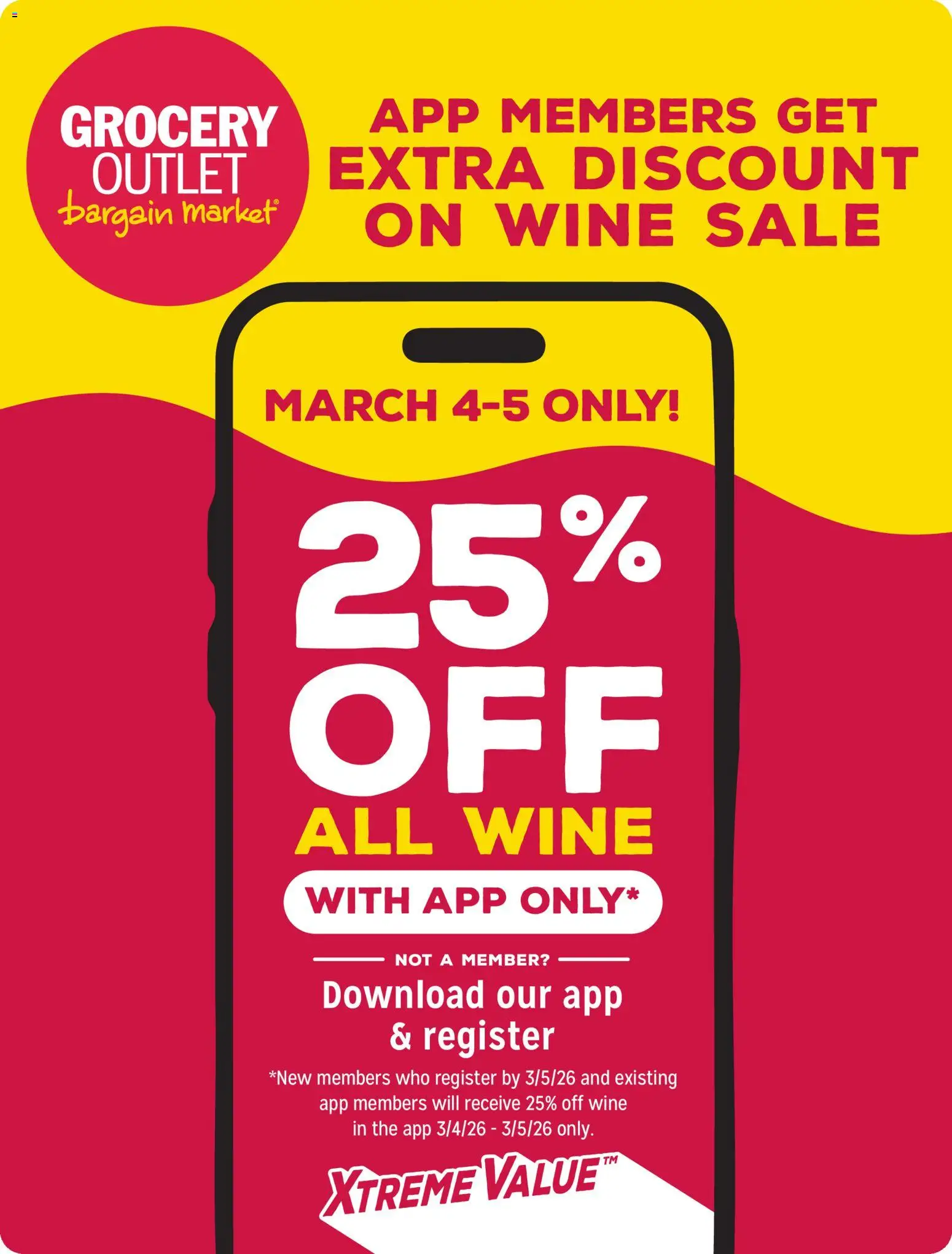 Grocery Outlet Weekly Ad - WA - valid from 04.03.2026 | Page: 1 | Products: Wine