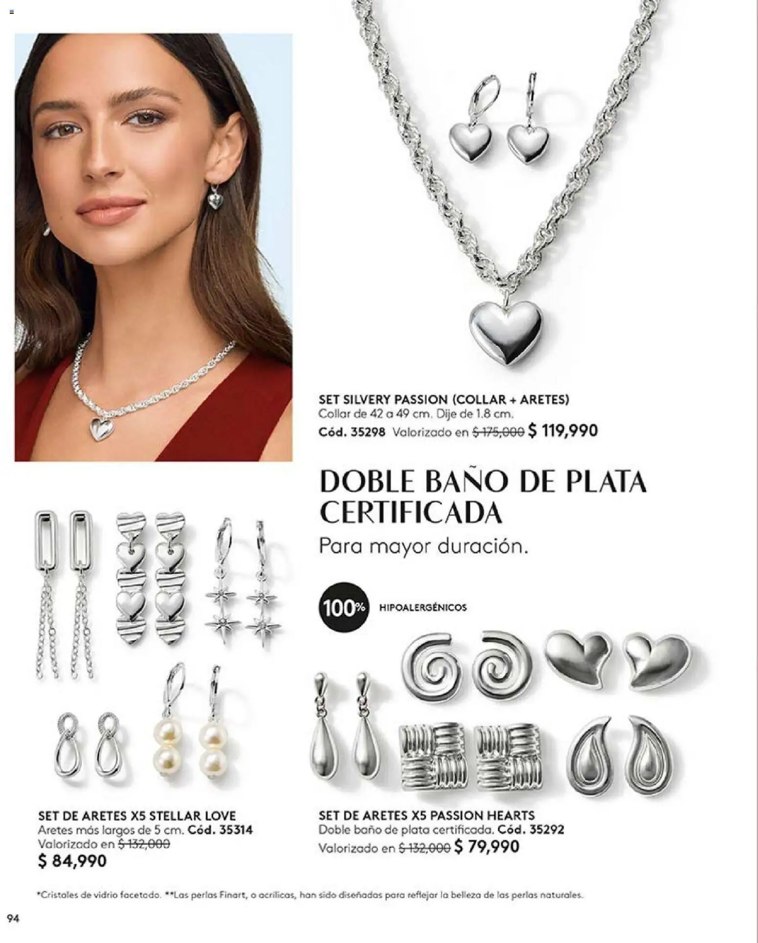 Ésika revista - valida desde el 01.04.2026 | Página: 94 | Productos: Aretes, Baño, Collar, Dije