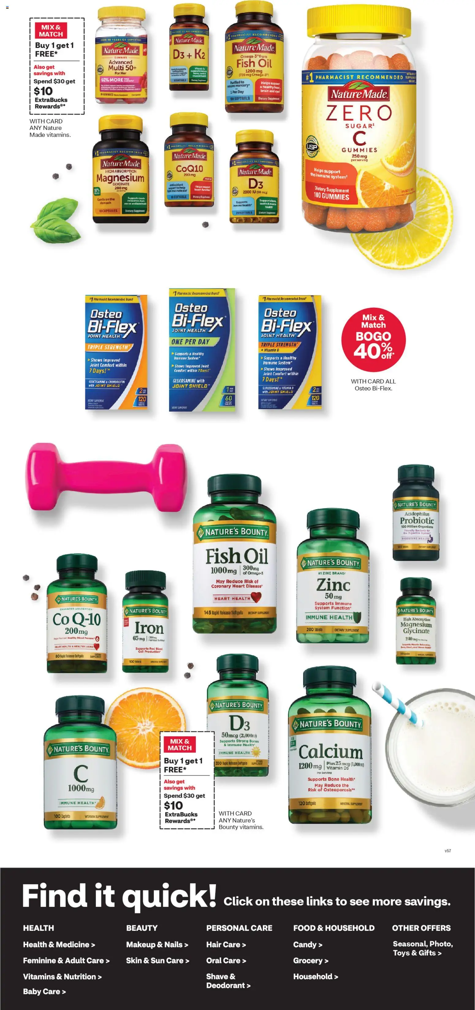 CVS Pharmacy Weekly Ad - WA - valid from 18.01.2026 | Page: 5 | Products: CoQ10, Zinc, Deodorant, Iron