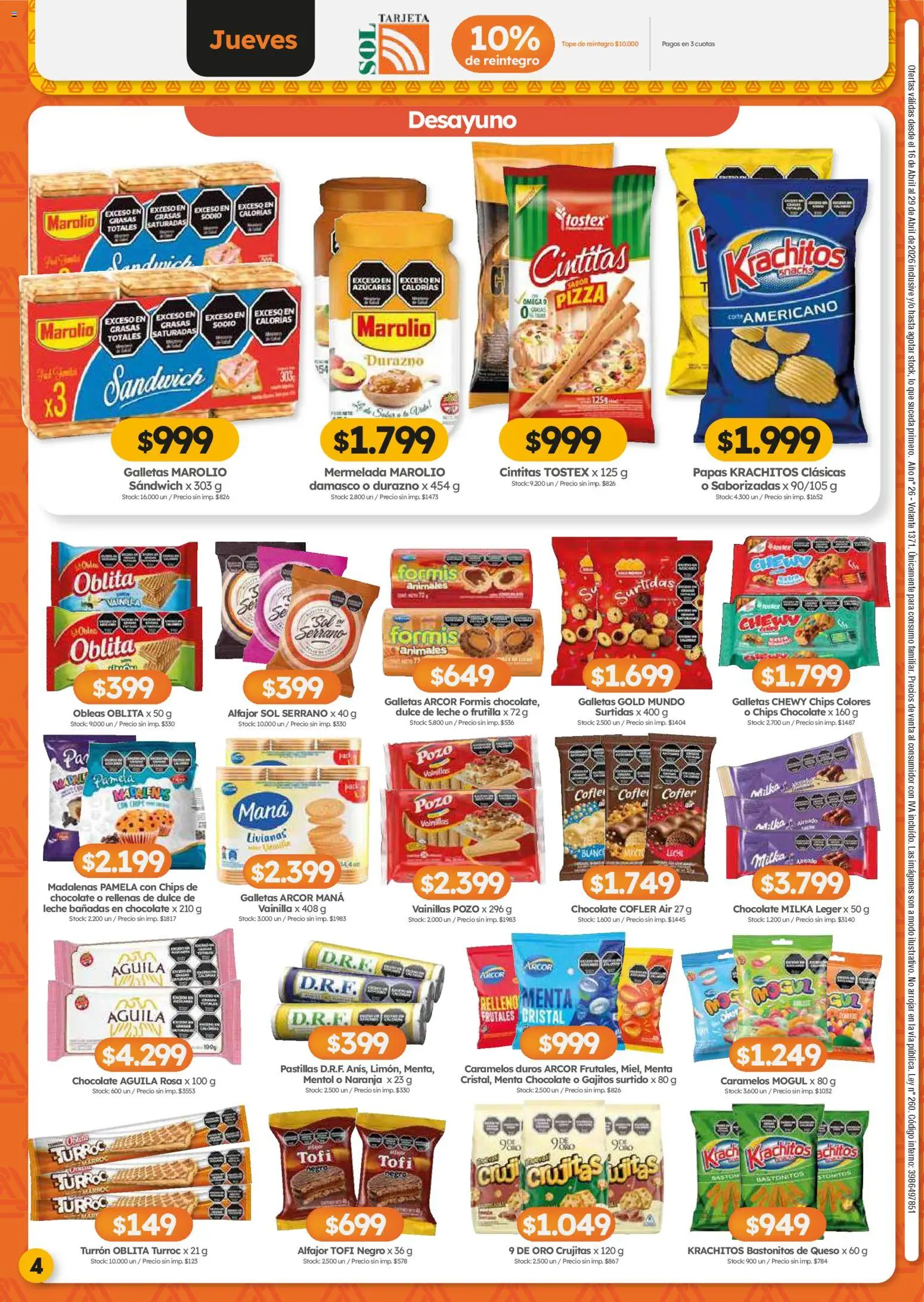 Cordiez ofertas │ válido desde el 16.04.2026 | Página: 4 | Productos: Frutilla, Chocolate, Alfajor, Turrón