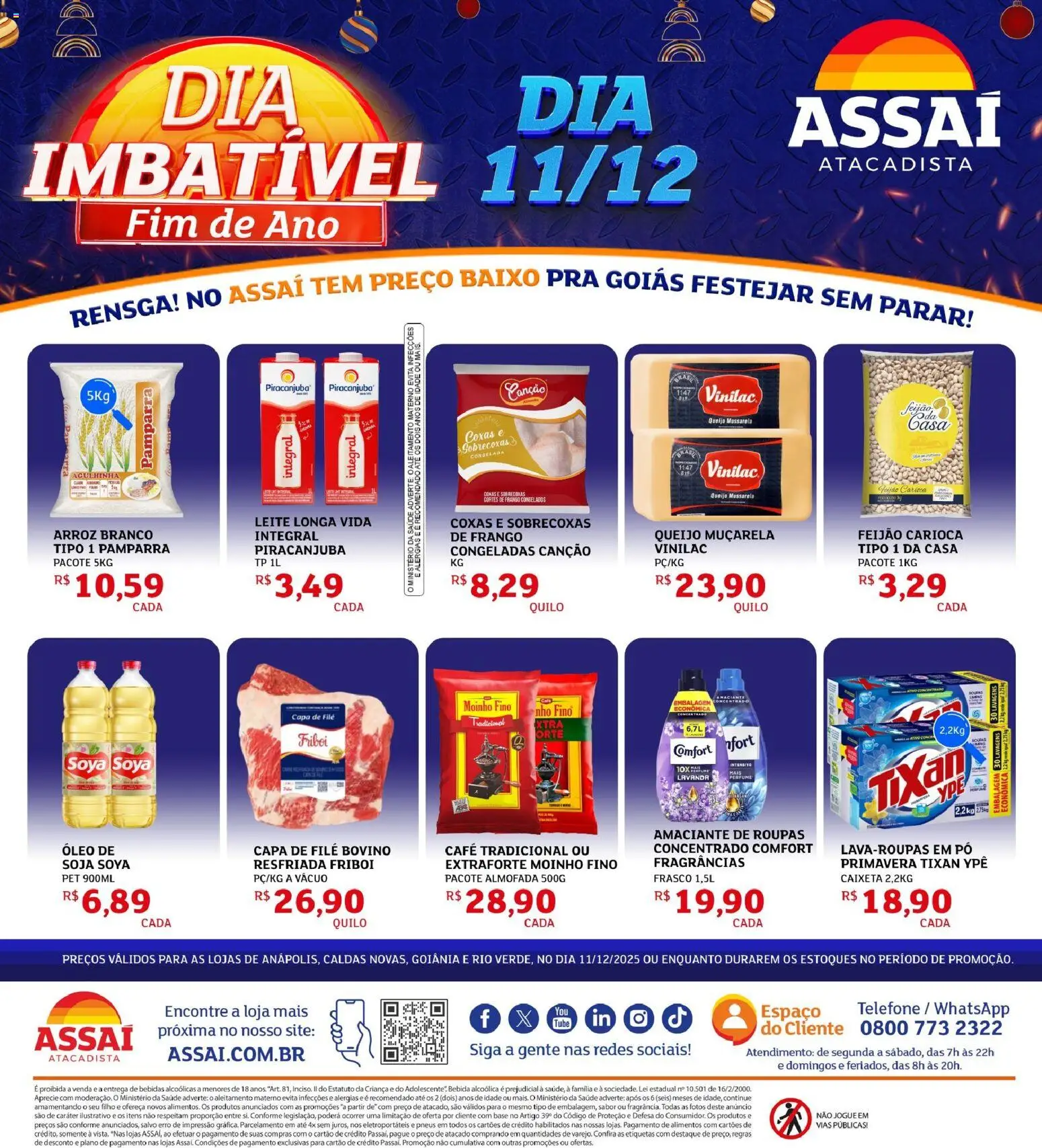 Assaí Atacadista Folheto - válido de 11.12.2025 | Página: 1 | Produtos: Perfume, Leite, Queijo, Base