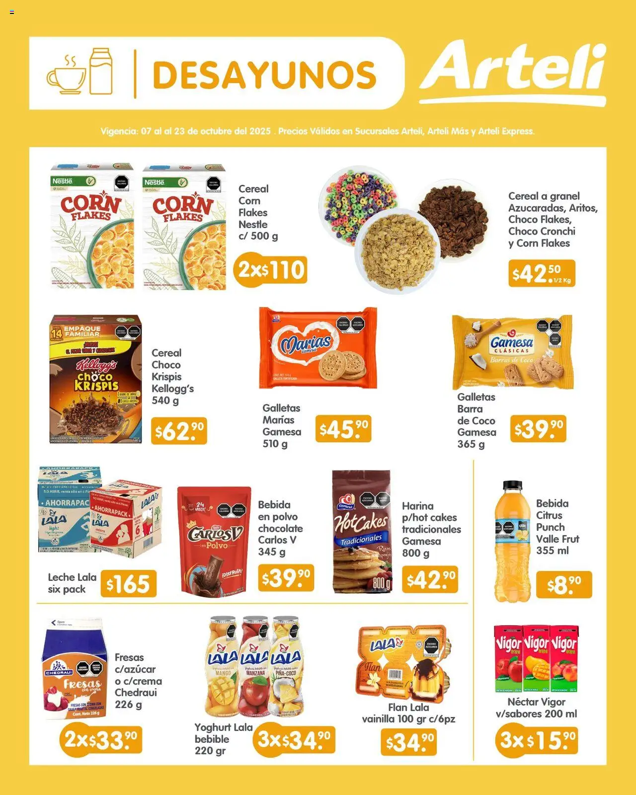 Nuevas ofertas de Arteli válidas en toda la República Mexicana desde el 07.10.2025. ¡Encuentra las mejores ofertas en Arteli - Folleto Quincenal! | Página: 5 | Productos: Leche, Chocolate, Barra, Polvo